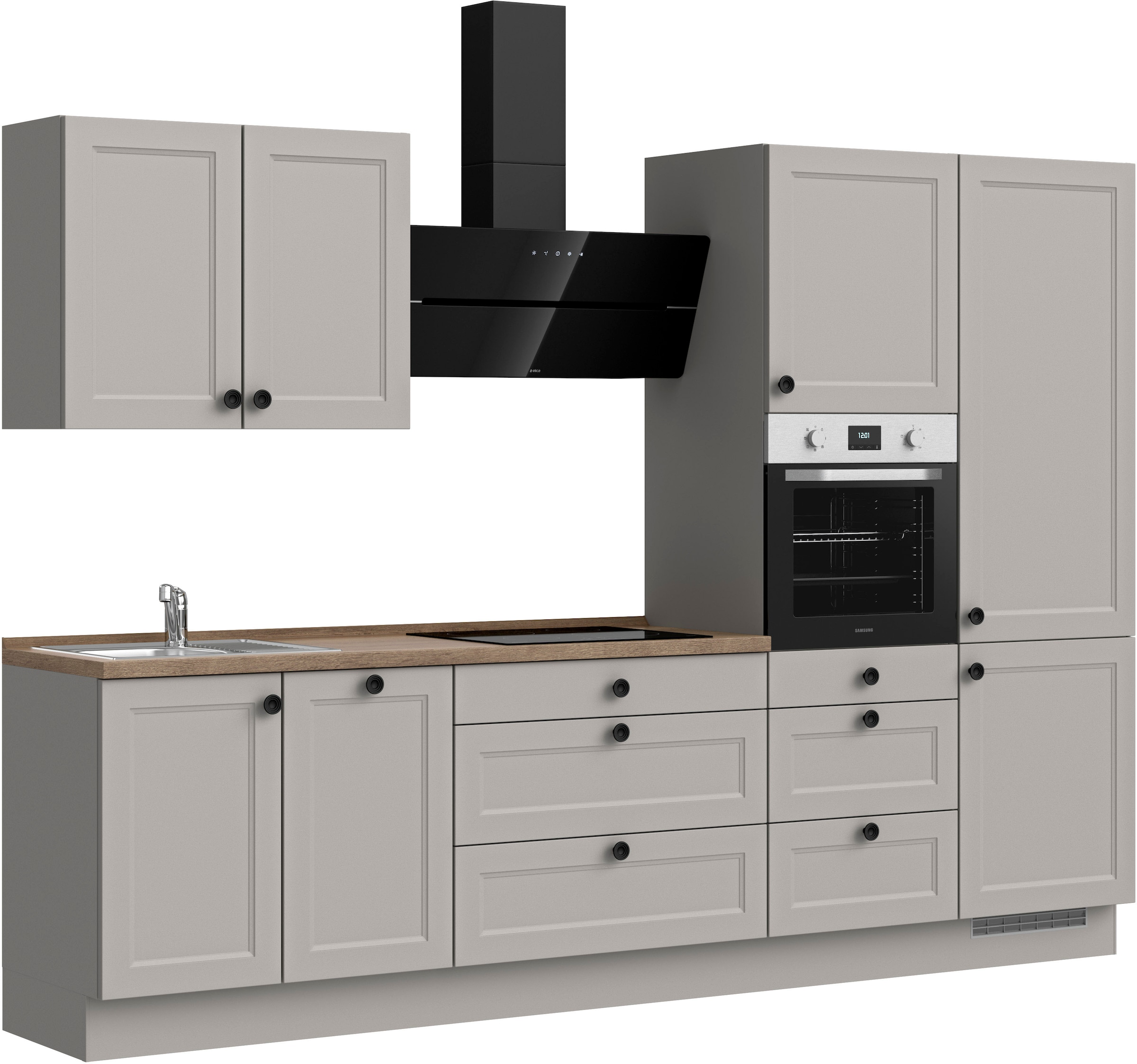 nobilia® Küchenzeile »"Cascada premium"«, vormontiert, Ausrichtung wählbar, Breite 300 cm, ohne E-Geräte