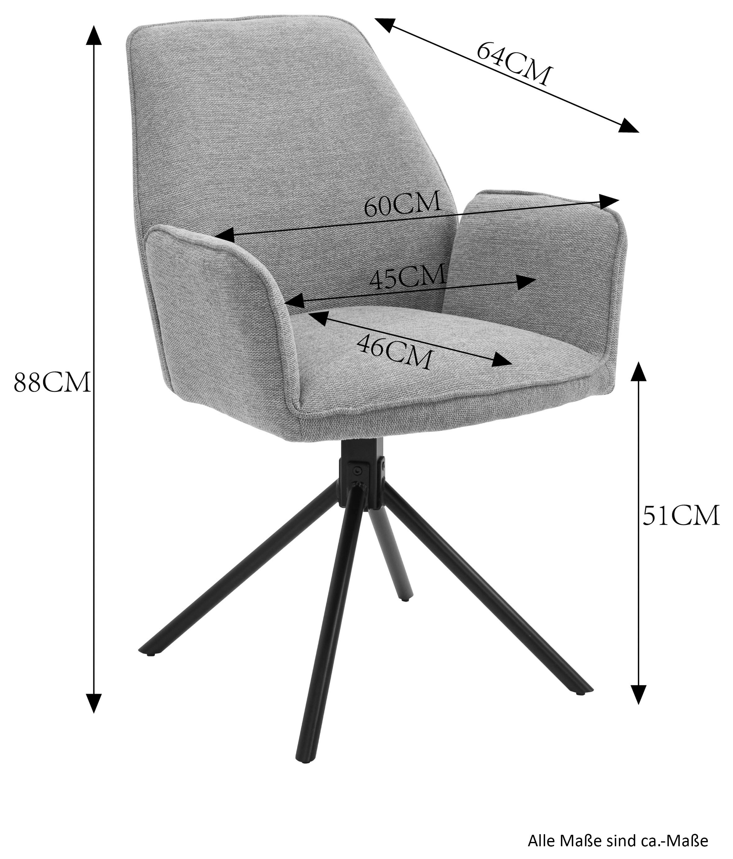 byLIVING Esszimmerstuhl »Blair«, (Set), 2 St., Luxus-Microfaser Vintage, 2er-Set, 360 Grad drehbar, gemütlicher Sessel, verschiedenen Stoffe