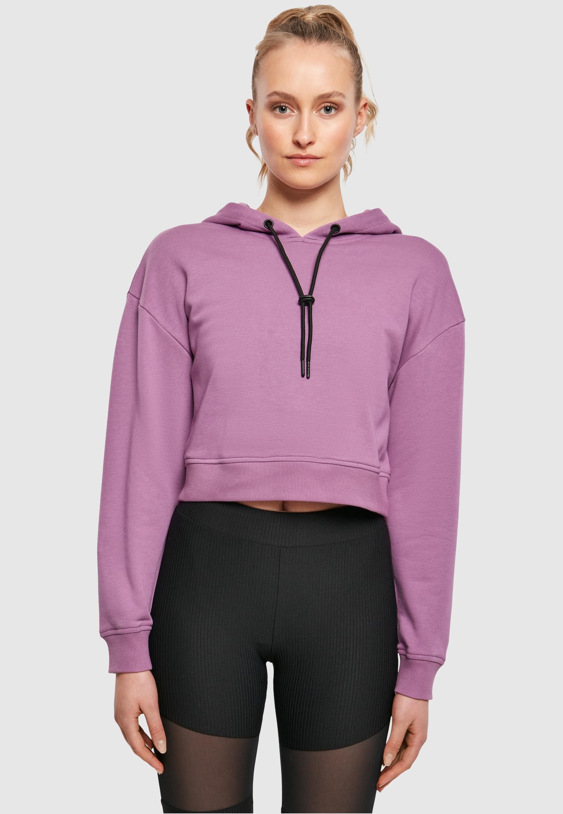 URBAN CLASSICS Rundhalspullover »Urban Classics Damen Ladies Short Terry Hoody«