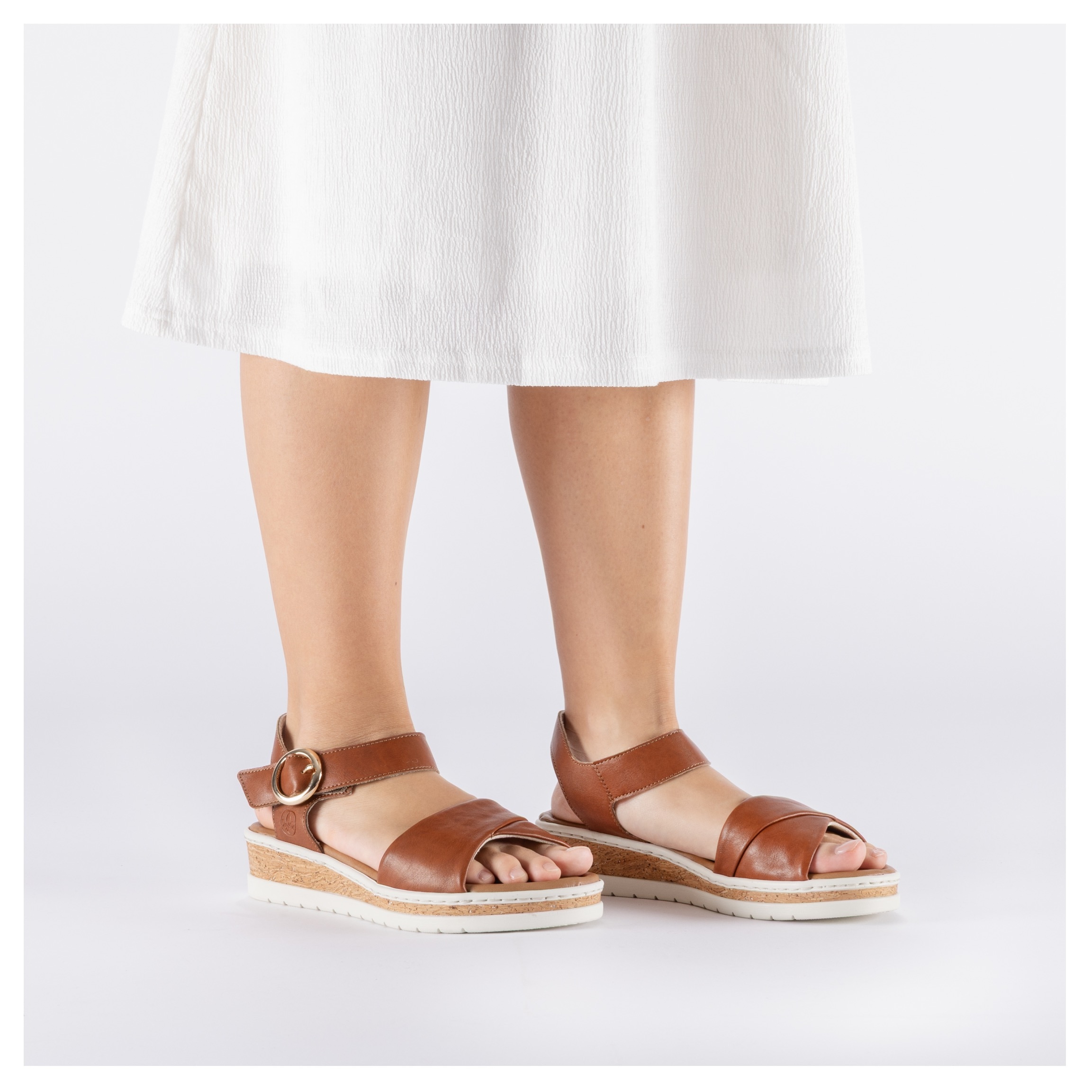 Rieker Keilsandalette  Sommerschuh, Keilsandalette mit Klett