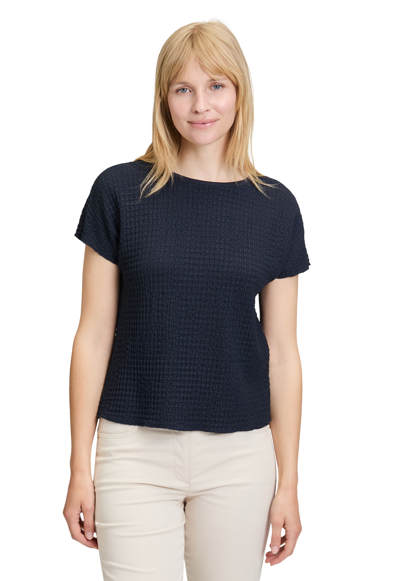 Betty Barclay Kurzarmshirt "Betty Barclay Strukturshirt mit U-Boot-Ausschni günstig online kaufen