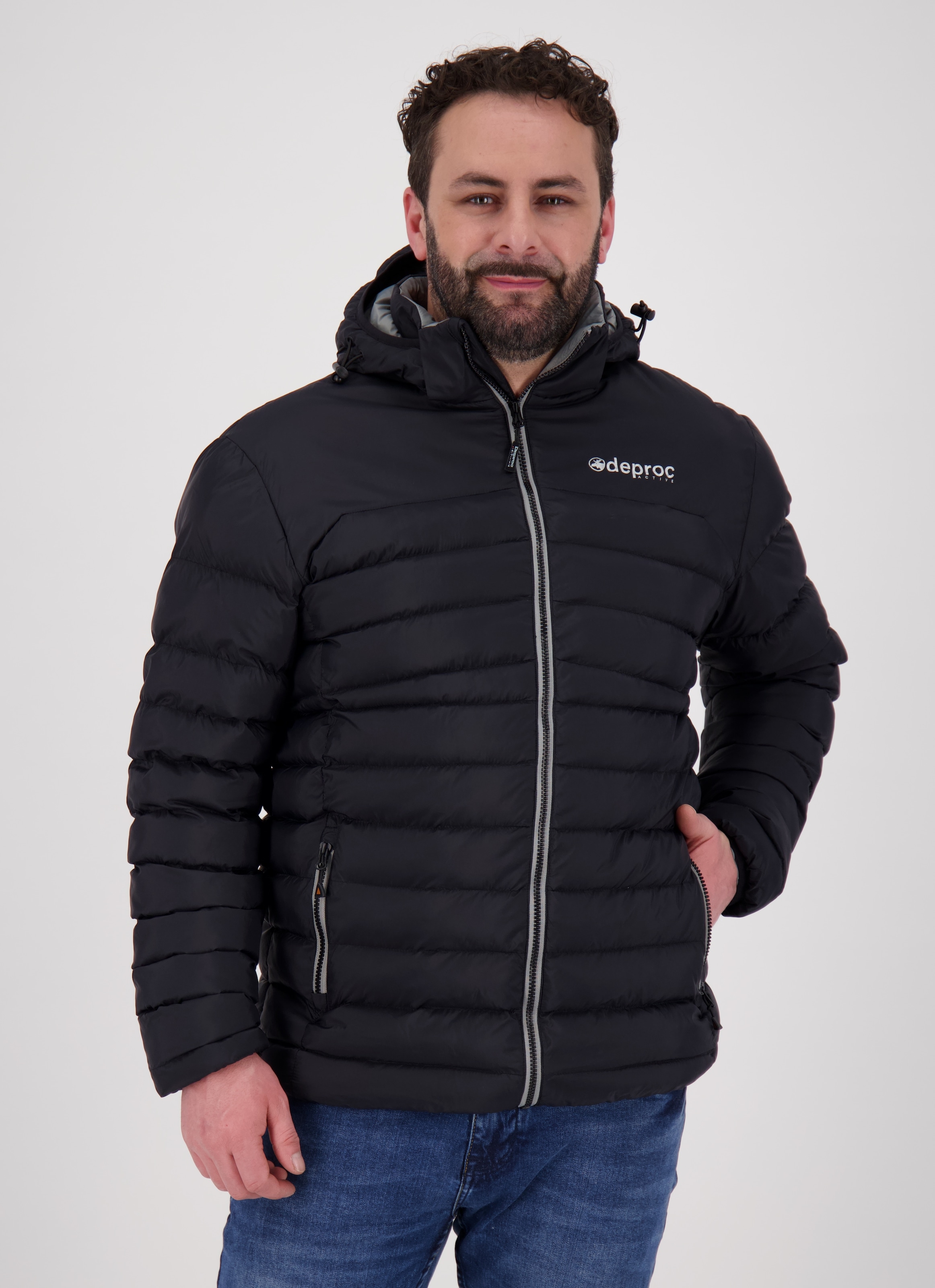 DEPROC Active Steppjacke "GILMOUR II M" mit Kapuze auch in Großen Größen erhältlich