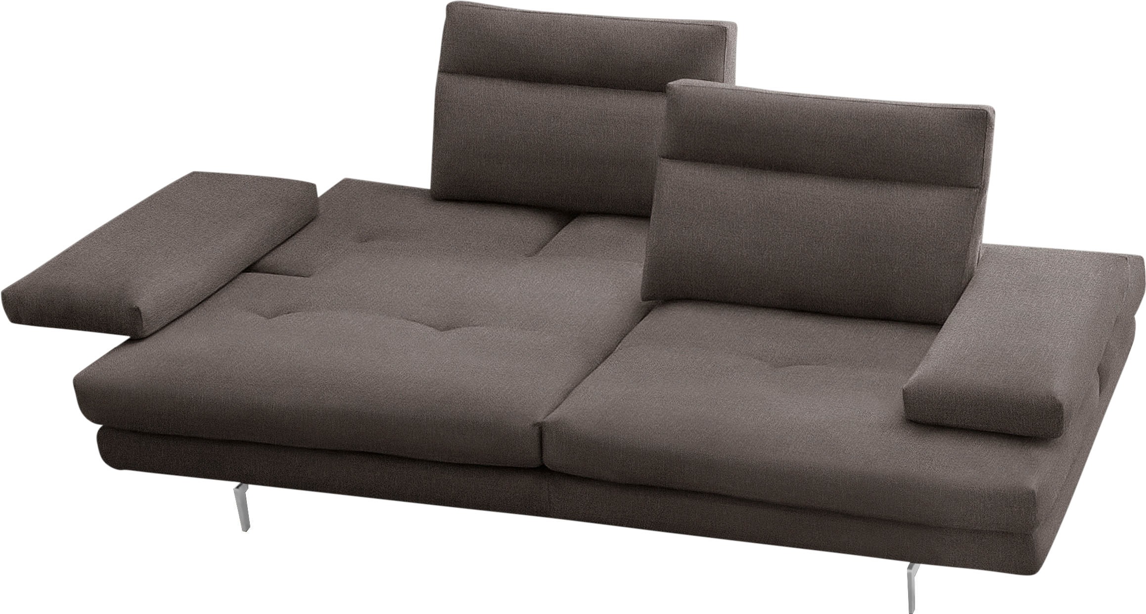 CALIA ITALIA 3,5-Sitzer »Toby Wing, italienisches Designsofa mit erstklassigem Sitzkomfort«, inklusive Sitztiefenverstellung, Füße in Chrom glänzend