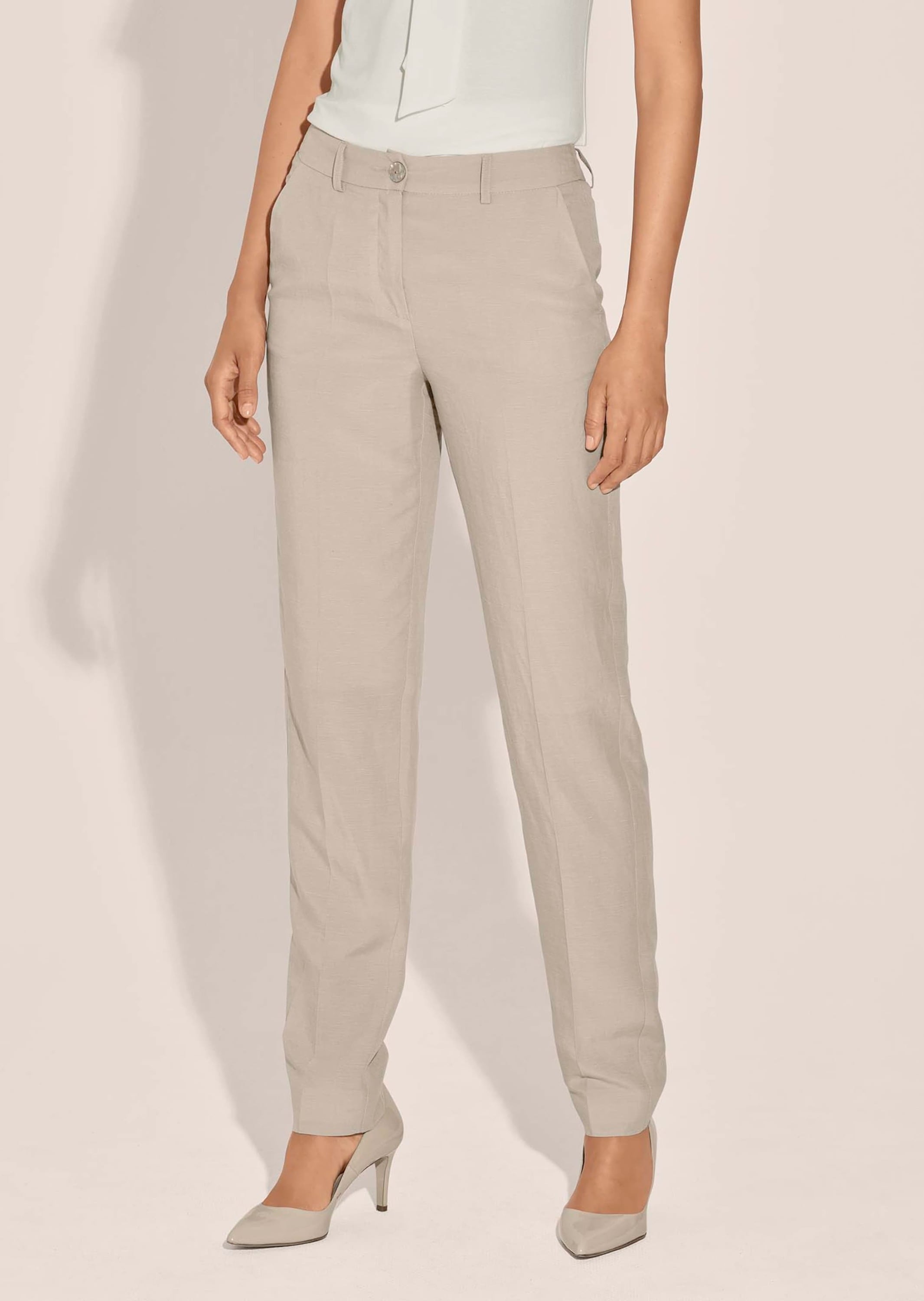 MADELEINE Bügelfaltenhose »Hose Bügelfalten-Hose mit Leinen«