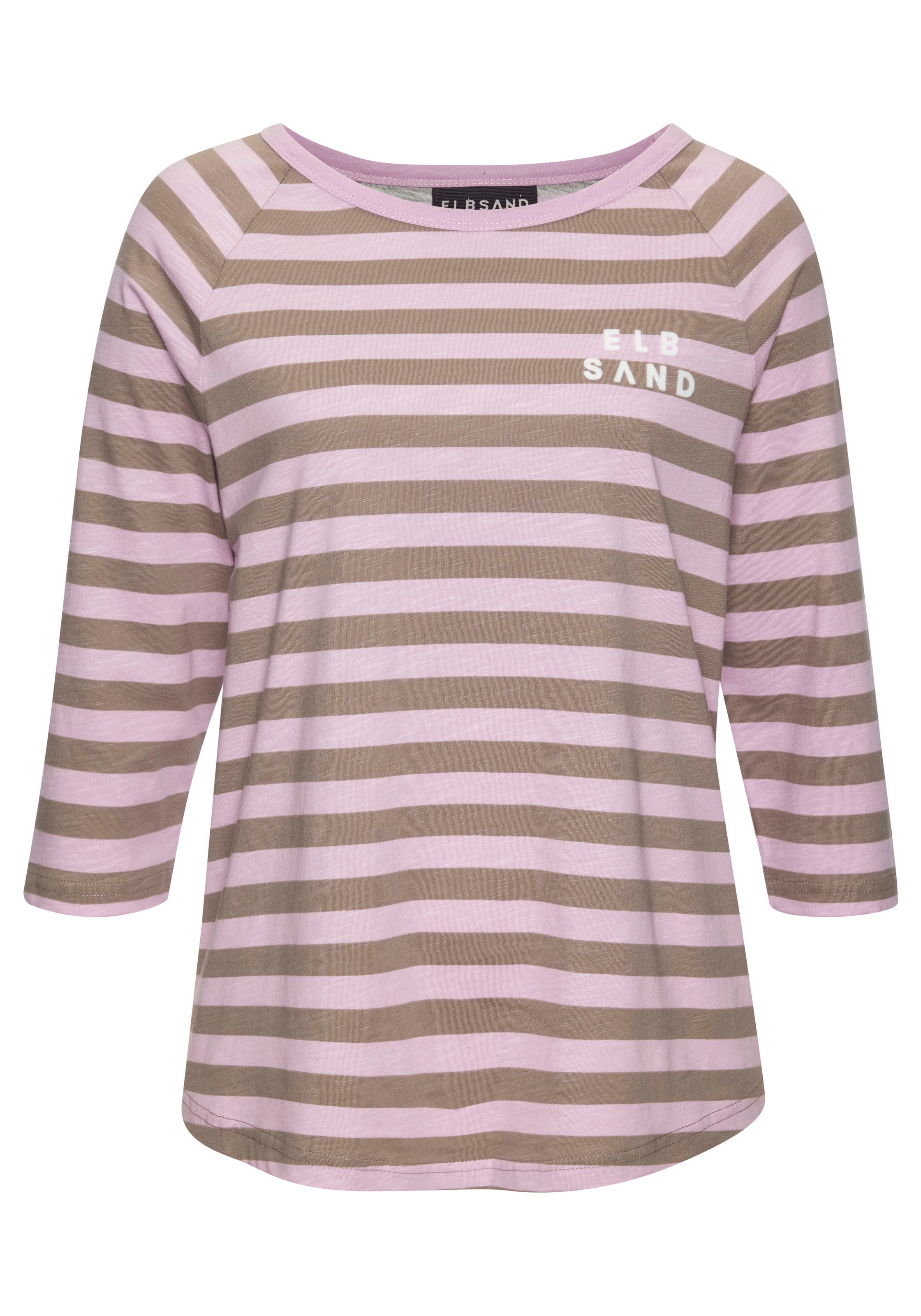 Elbsand 3/4-Arm-Shirt, mit Streifen, Rundhalsausschnitt, Jerseyshirt günstig online kaufen