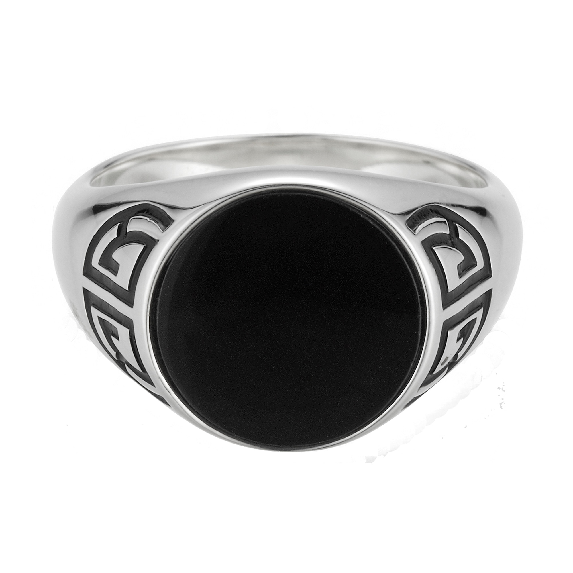 CAÏ Fingerring »925 Silber rhodiniert Onyx Asien Motiv« | BAUR | Silberringe