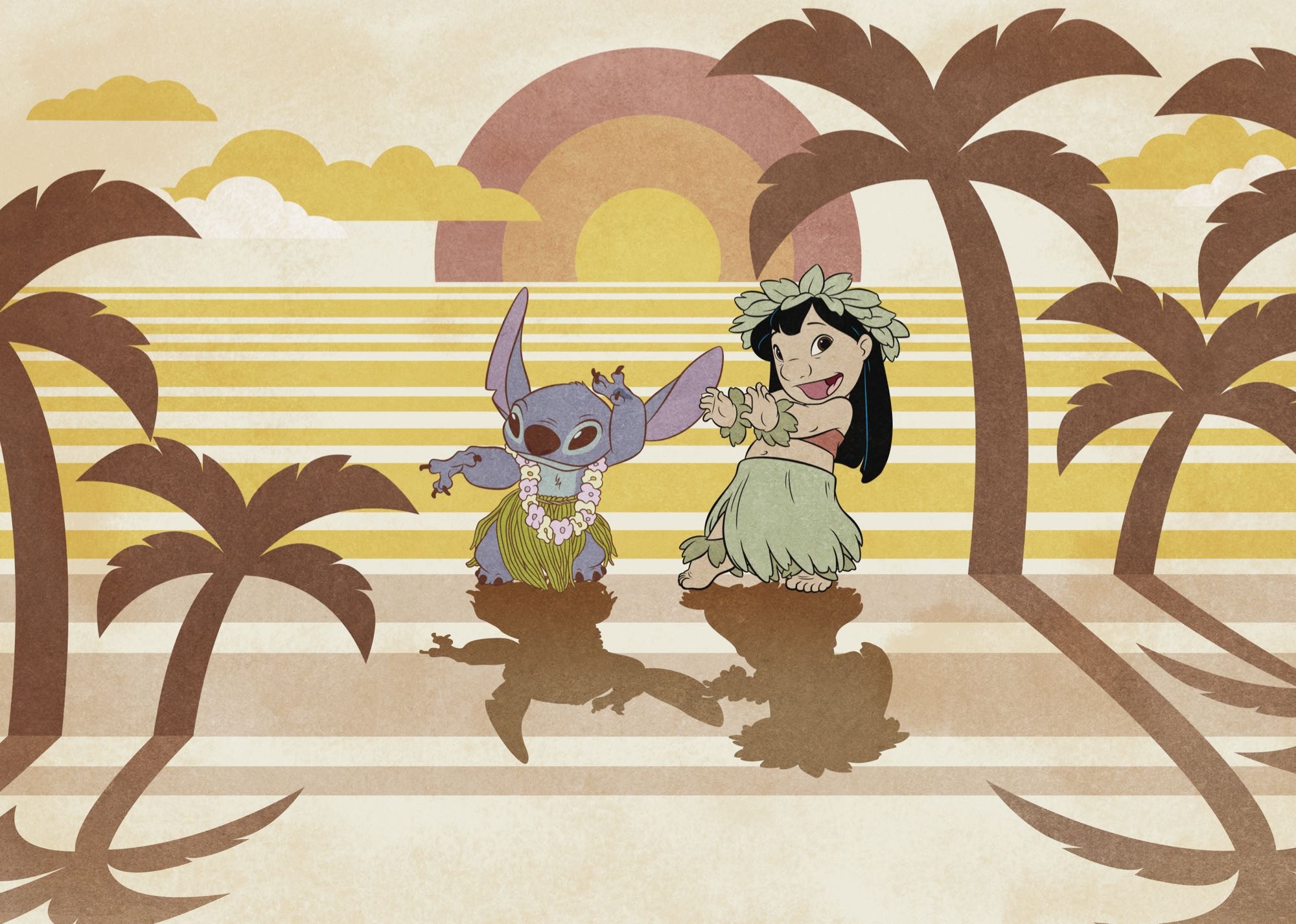 Komar Fototapete »Disney Lilo and Stitch Hula Harmony« Comic | bedruckt glatt