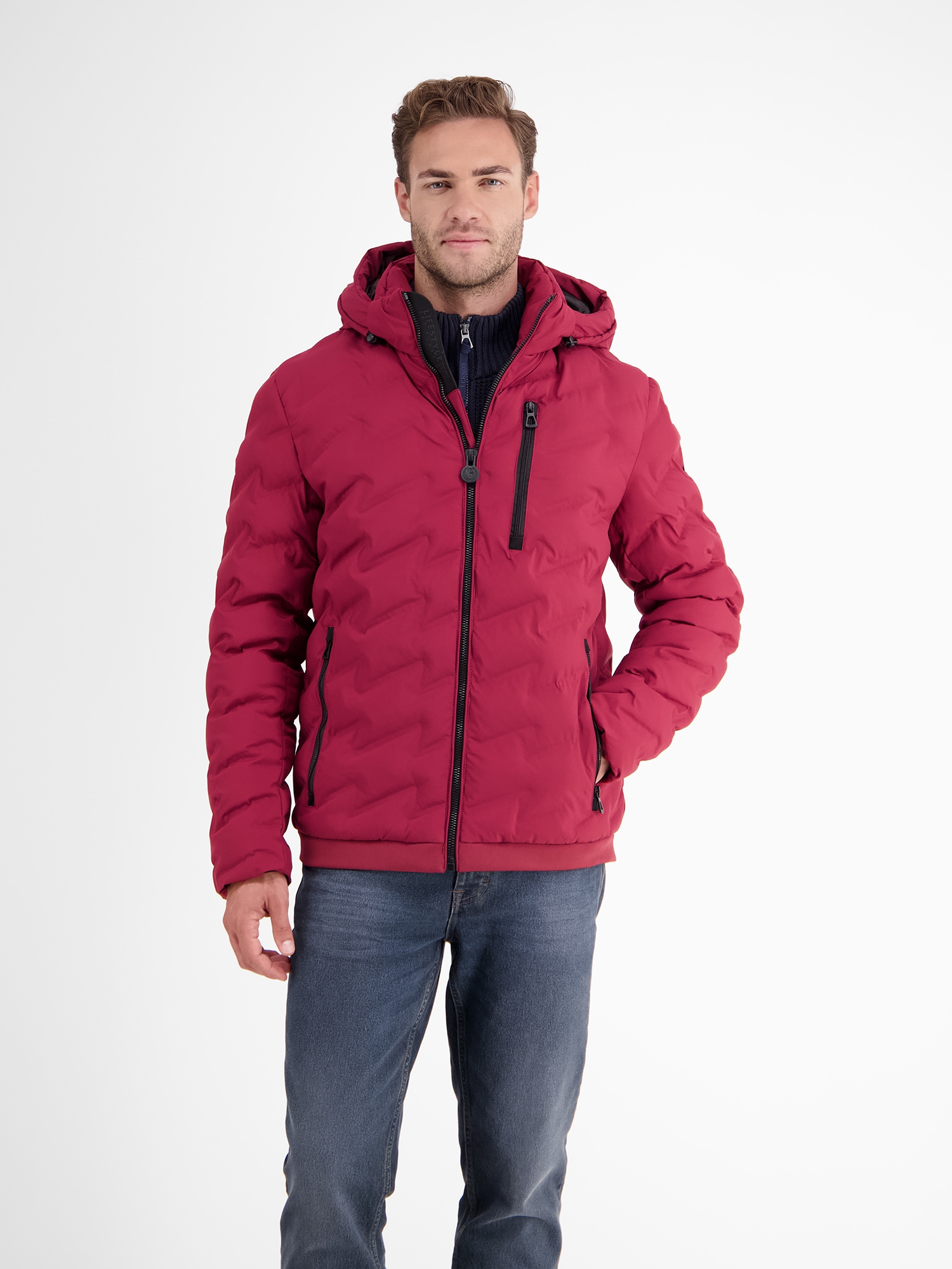 LERROS Outdoorjacke »LERROS Sportive Funktions-Steppjacke für Herren«, mit Kapuze, Wasser- und windabweisend