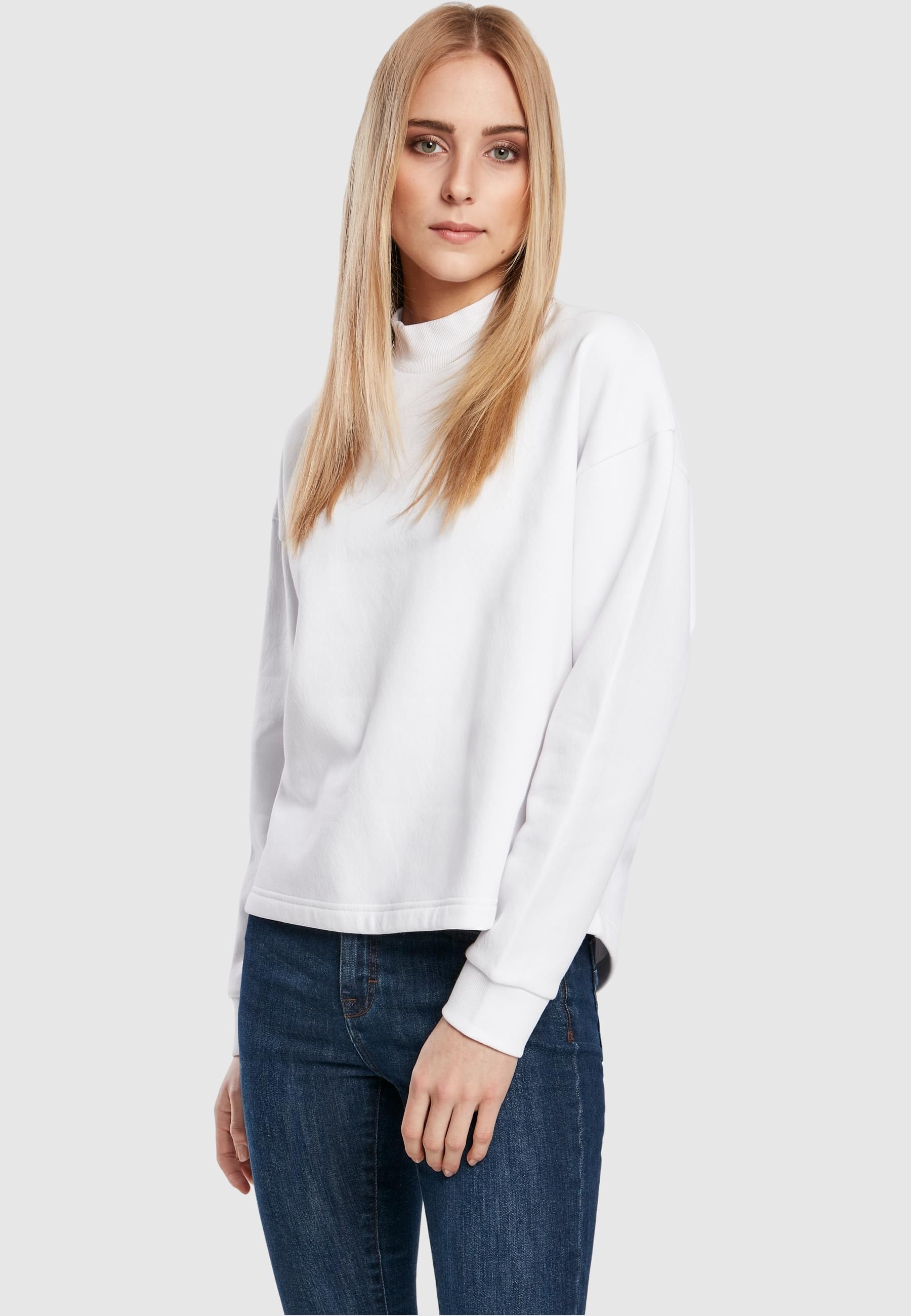 URBAN CLASSICS Sweatshirt »Urban Classics Damen Ladies Oversized High Neck Crew«, (1 tlg.)