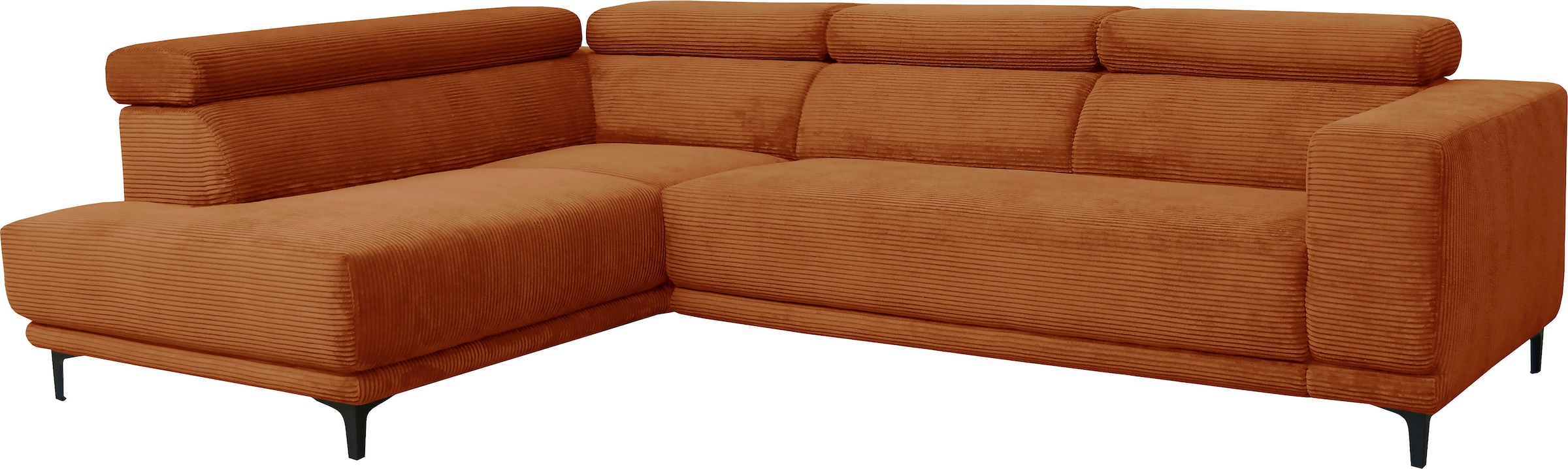 alina Ecksofa »Hikari«, wahlweise mit Sitzvorzug, in modernem Cordstoff, Breite 302 cm