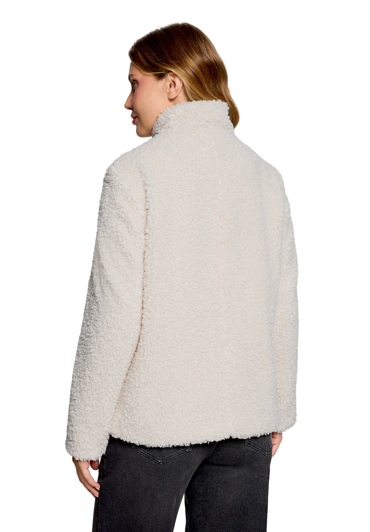 Betty&Co Plüschjacke »Damen mit Stehkragen«