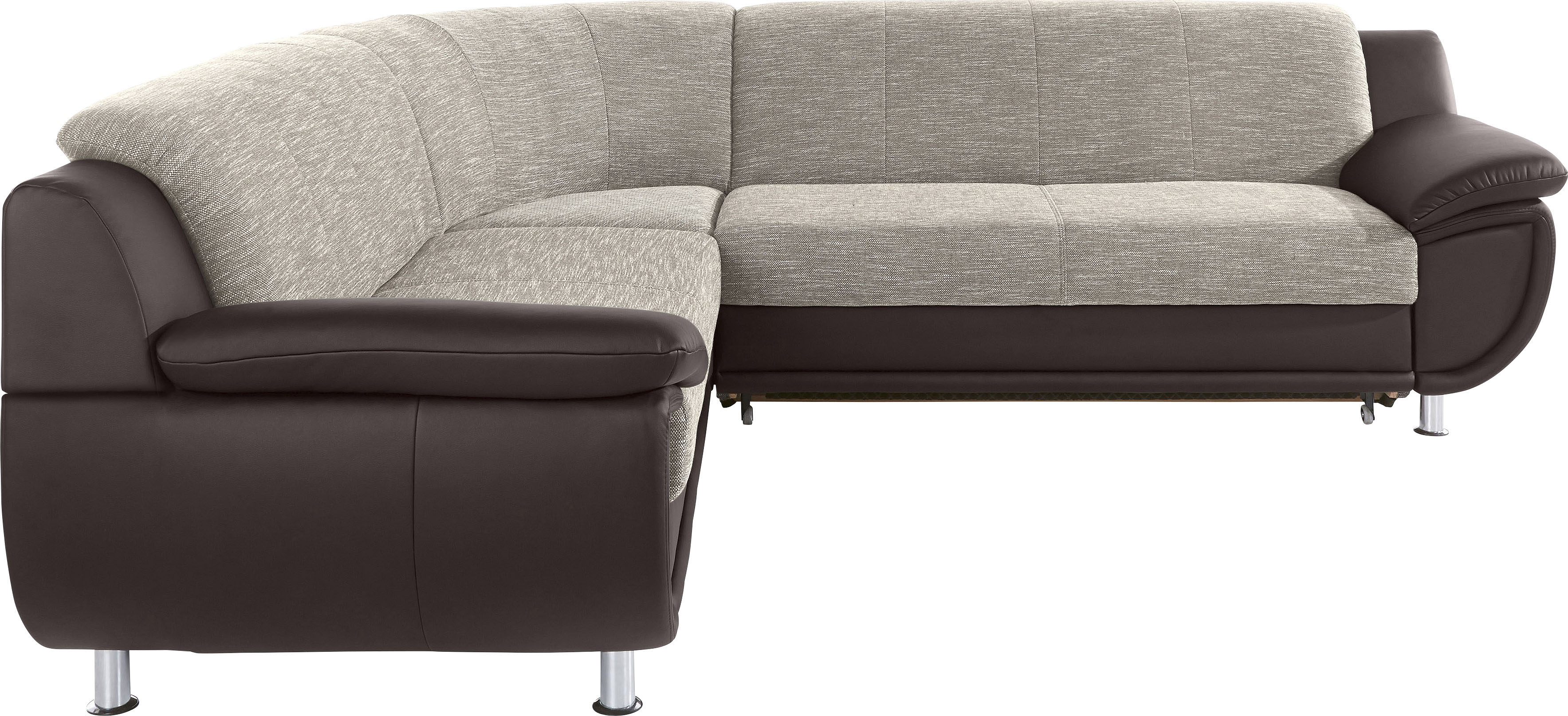 Thumbnail - TRENDMANUFAKTUR Ecksofa "Rondo 3, zeitlos und modern, im Materialmix, L-Form" wahlweise Federkern für hohen Sitzkomfort,...