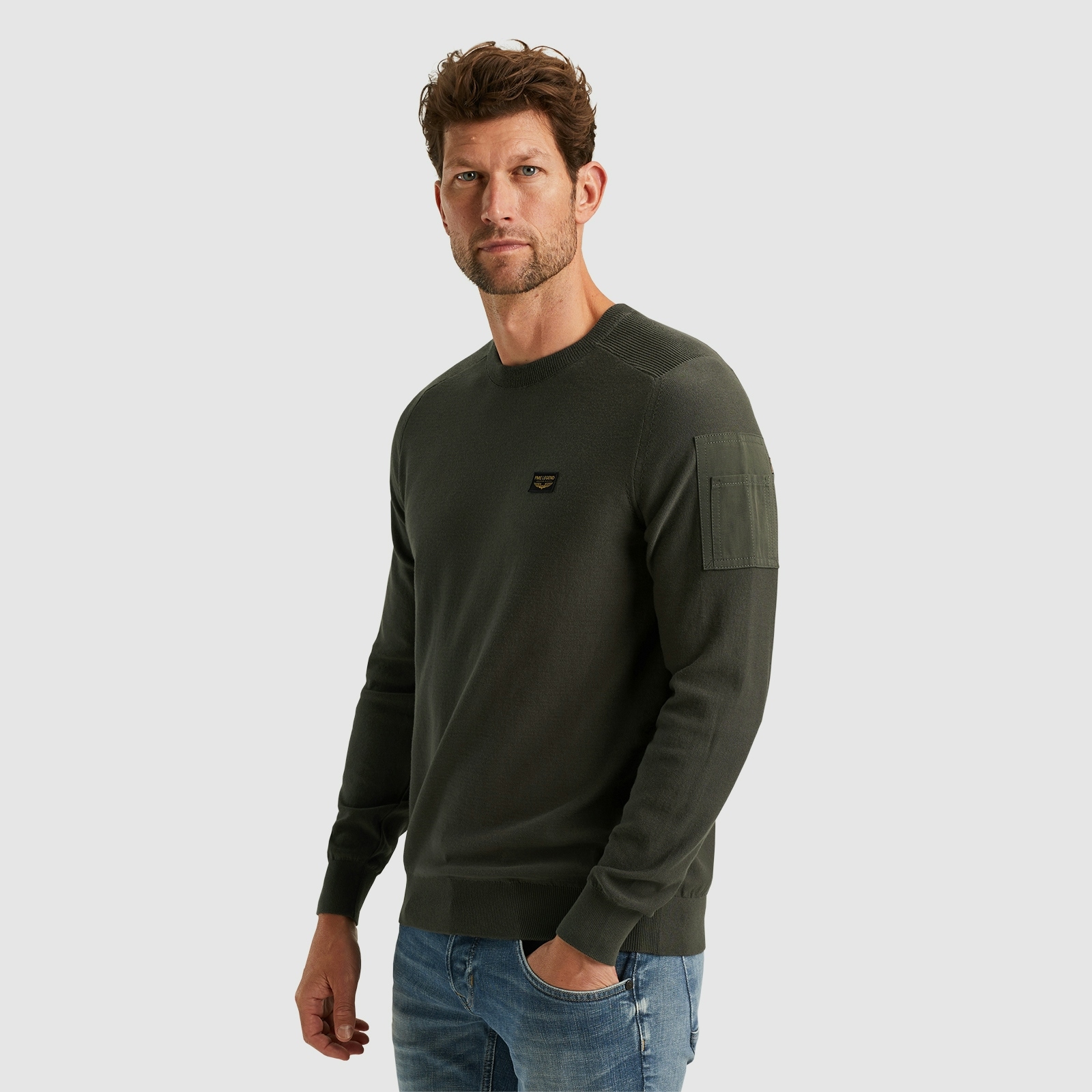 PME Legend Herren Rundhals Pullover R-NECK AMERICAN CLASSIC BUCKLEY KNIT - günstig online kaufen