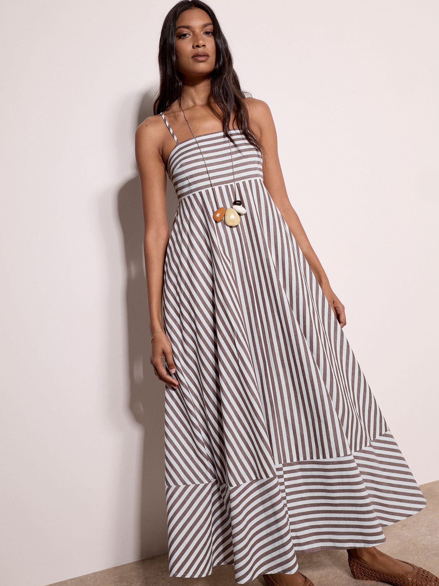 Apricot Maxikleid »Streifenkleid in langer Länge« mit Trägern