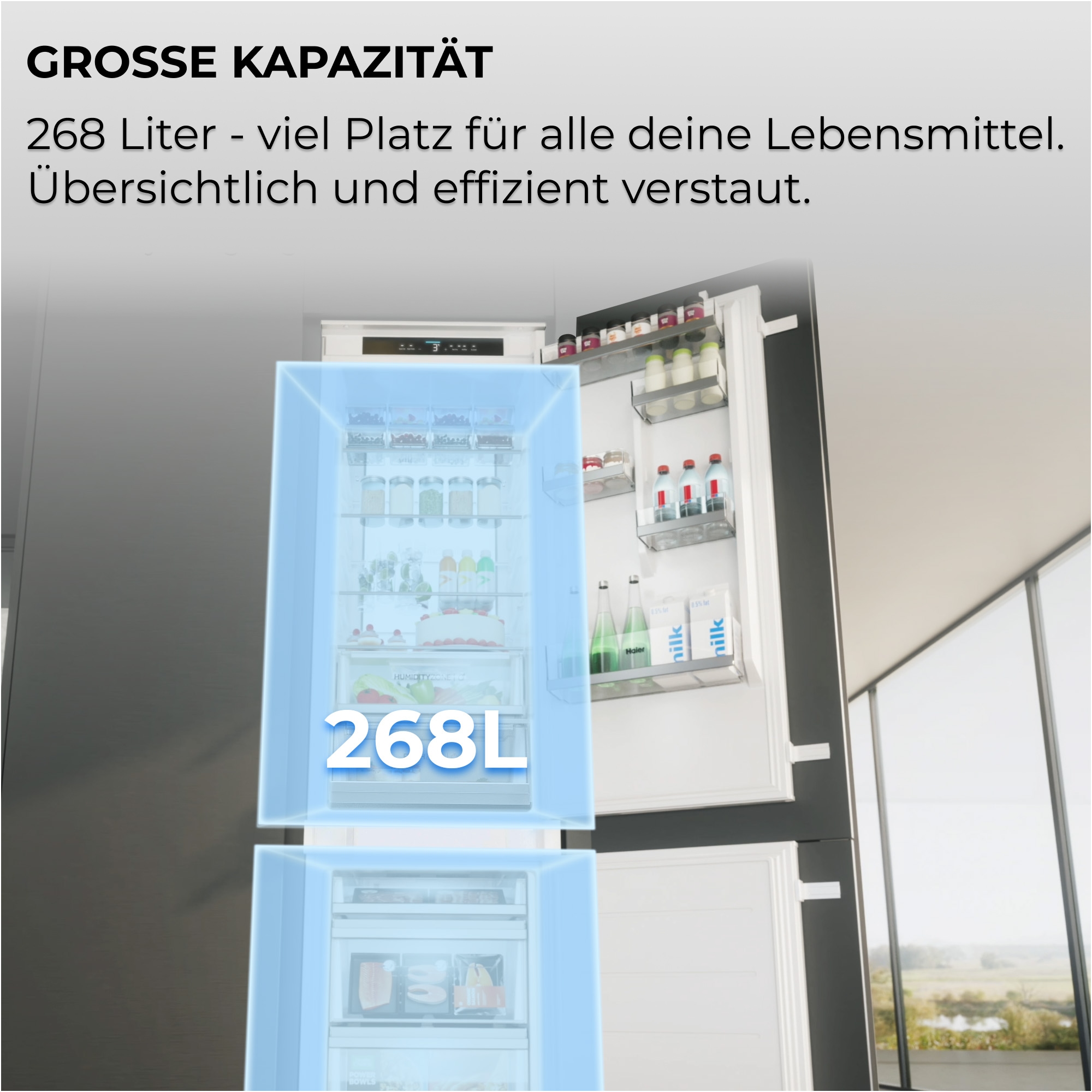 Haier Einbaukühlgefrierkombination »HBQ7518AT« 177,2 cm hoch 54 cm breit Energieeffizienzklasse A & Top-Ausstattung