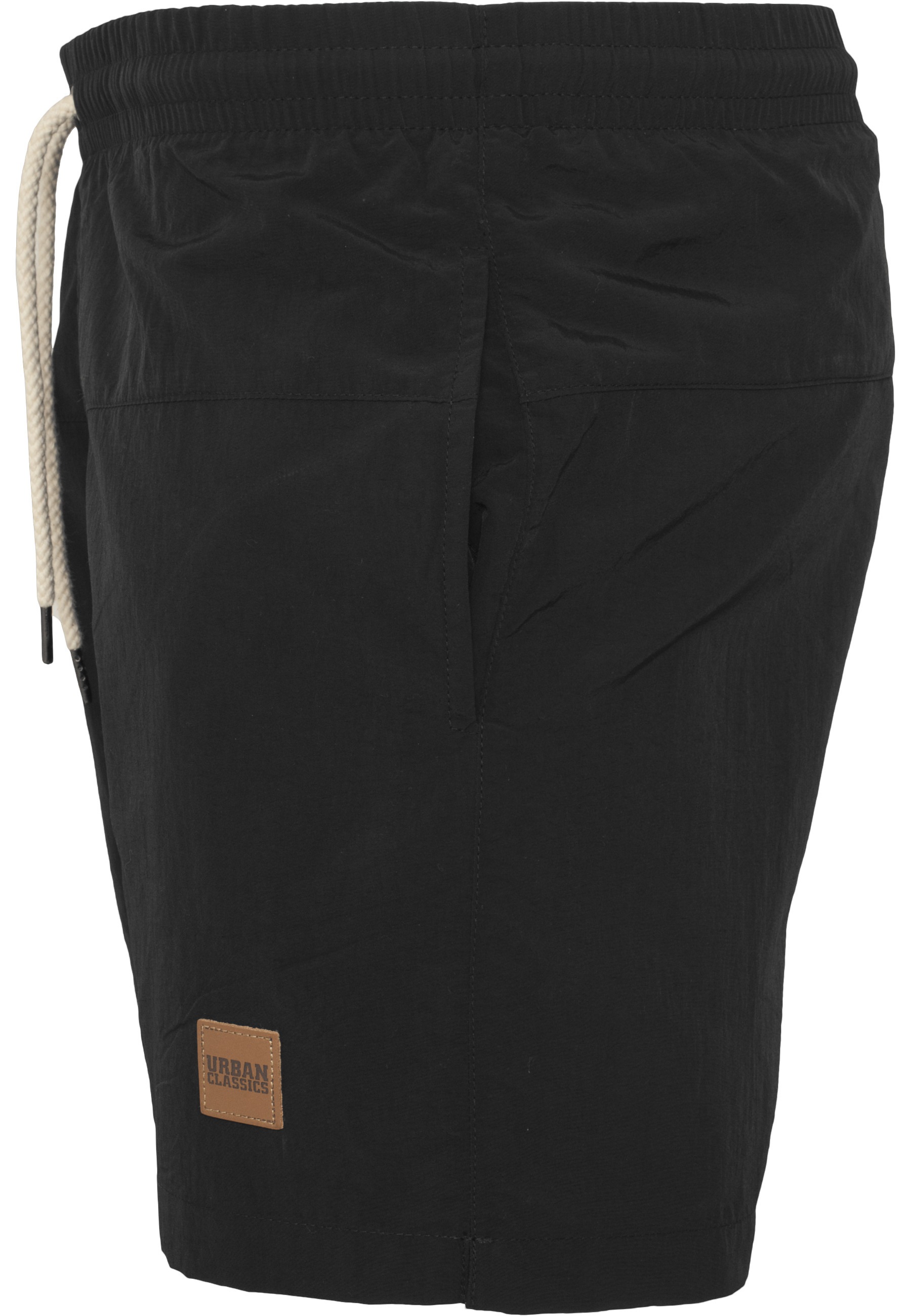 Badeshorts URBAN CLASSICS "Urban Classics Herren Block Swim Shorts", Herren, Gr. 5XL, US-Größen, blk, blk, 100% Polyamid, Badehosen Badeshorts 3
