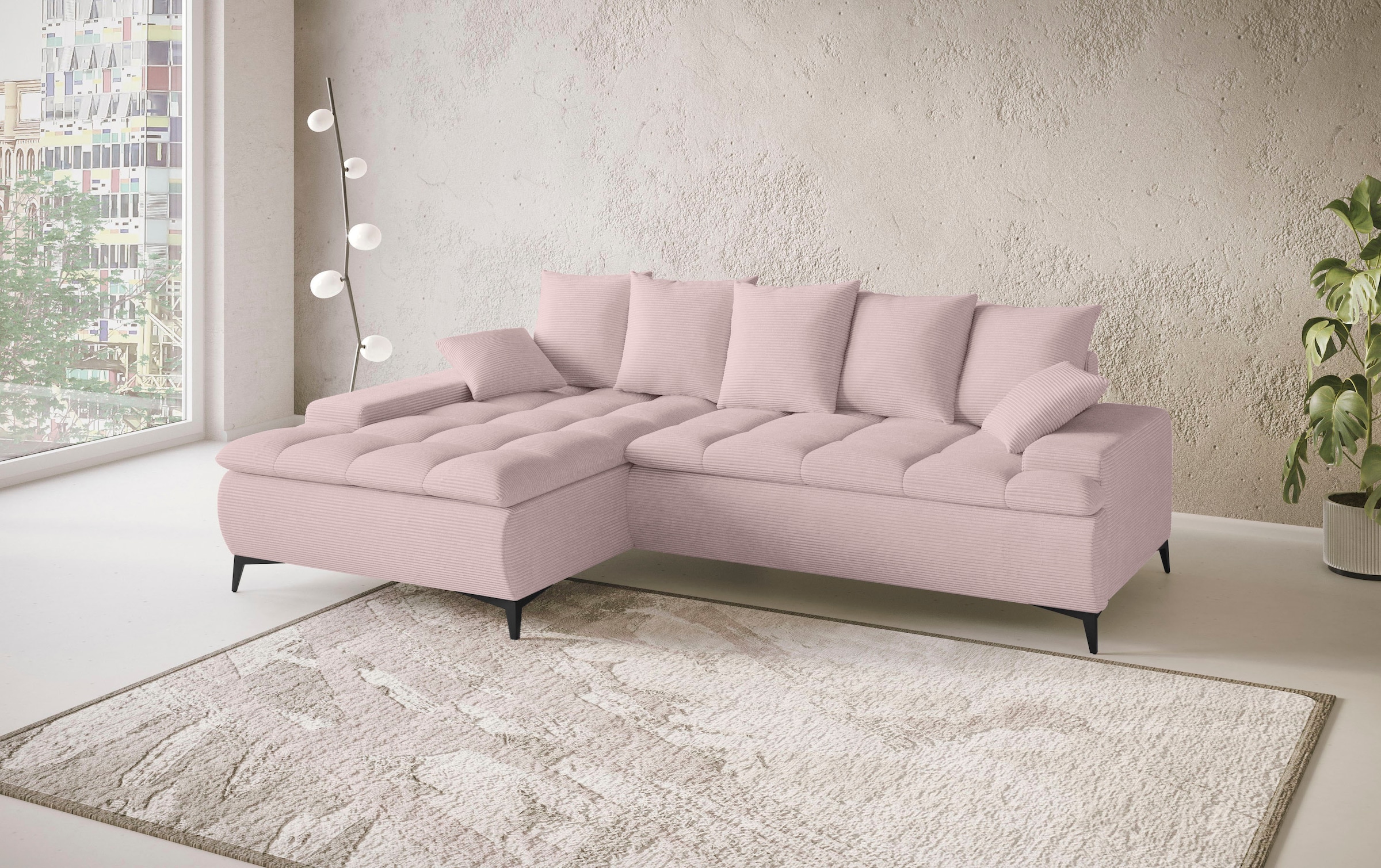Mr. Couch Ecksofa »Haiti III, L-Form«, Mit Kaltschaum, bis 140 kg belastbar