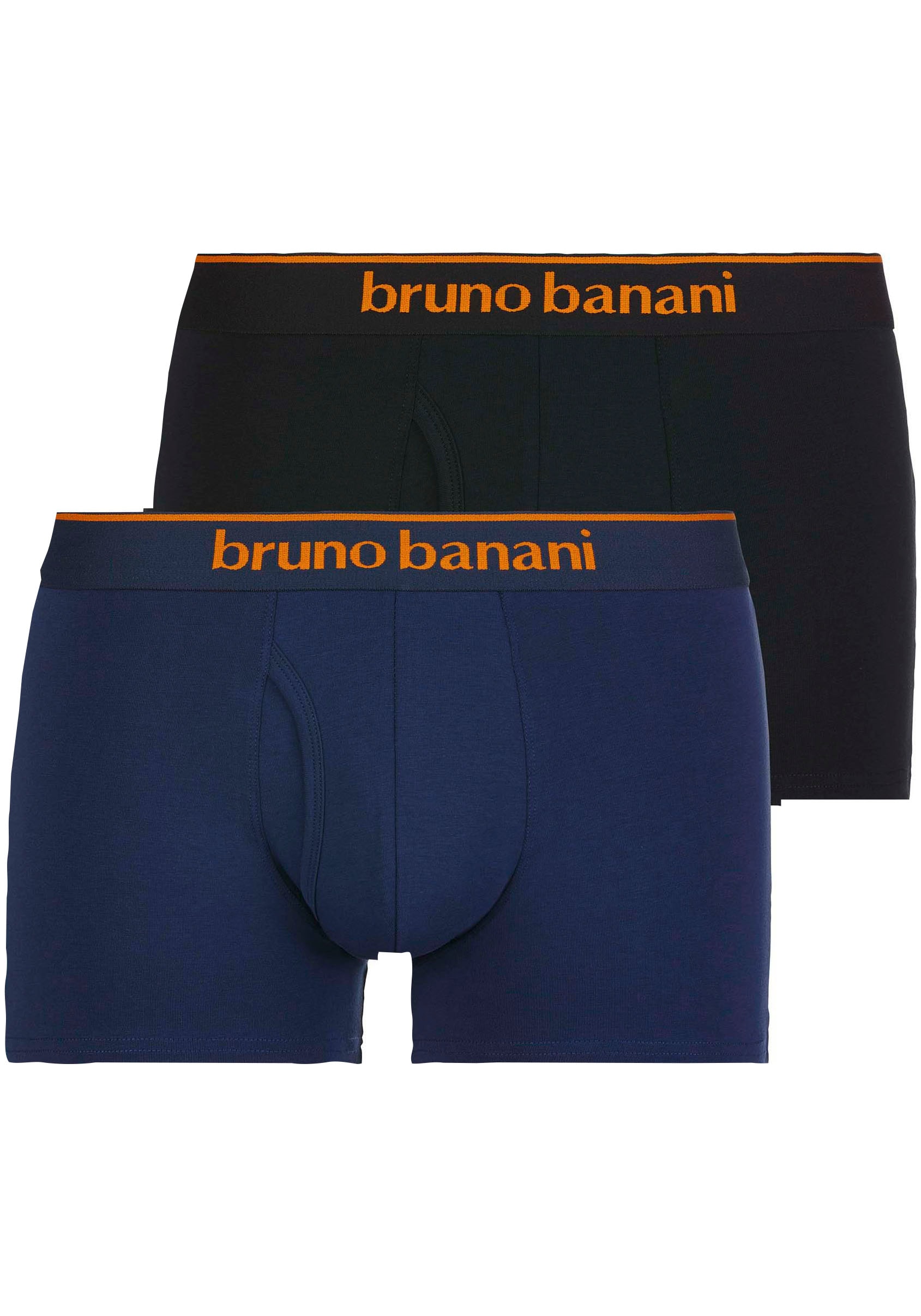 Bruno Banani Boxershorts "Short 2Pack Quick Access", (2er Pack), Kontrastfarbene Details