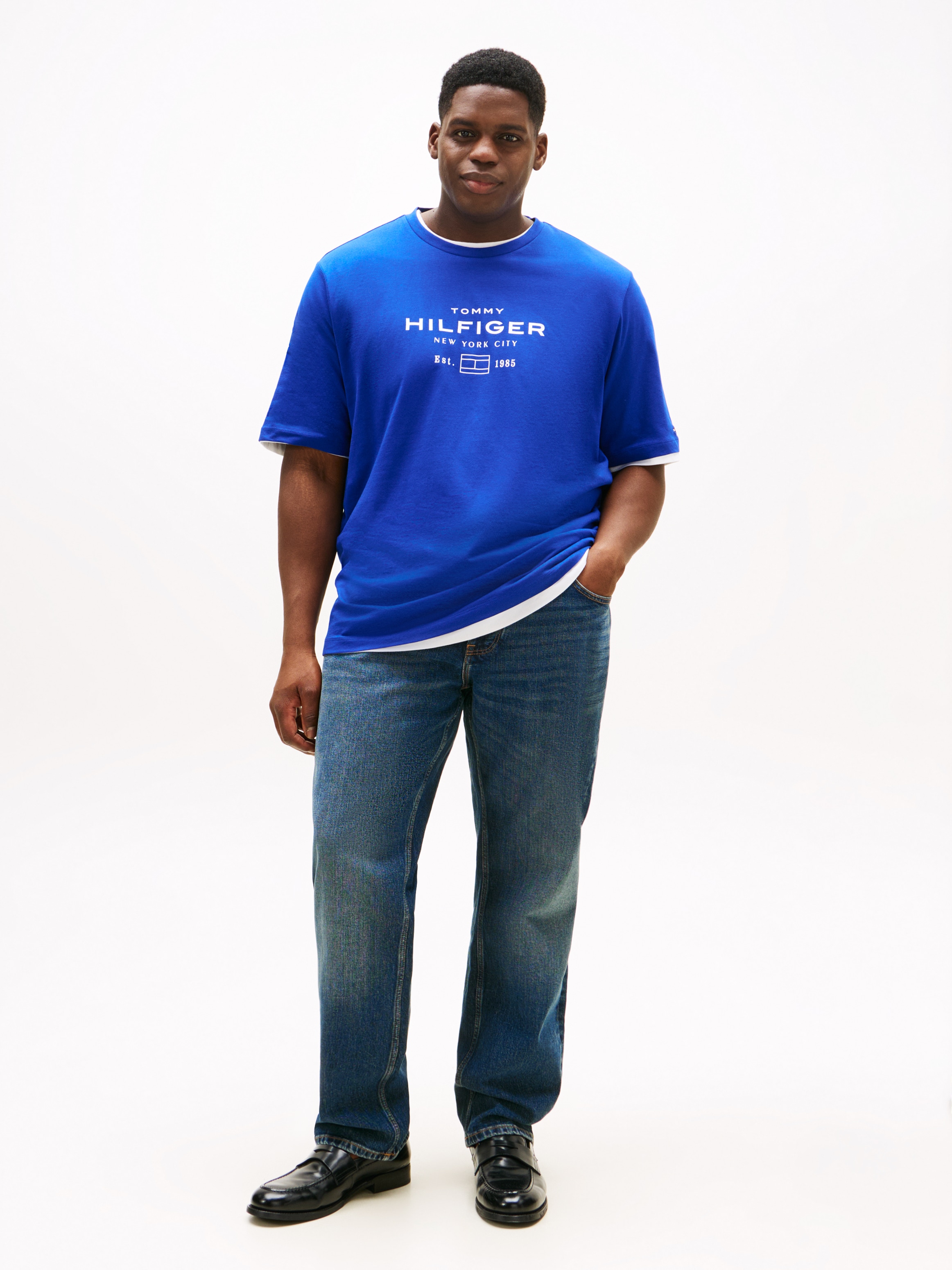 Tommy Hilfiger Big & Tall T-Shirt »HILFIGER STACK GRAPHIC TEE«, Große Größen