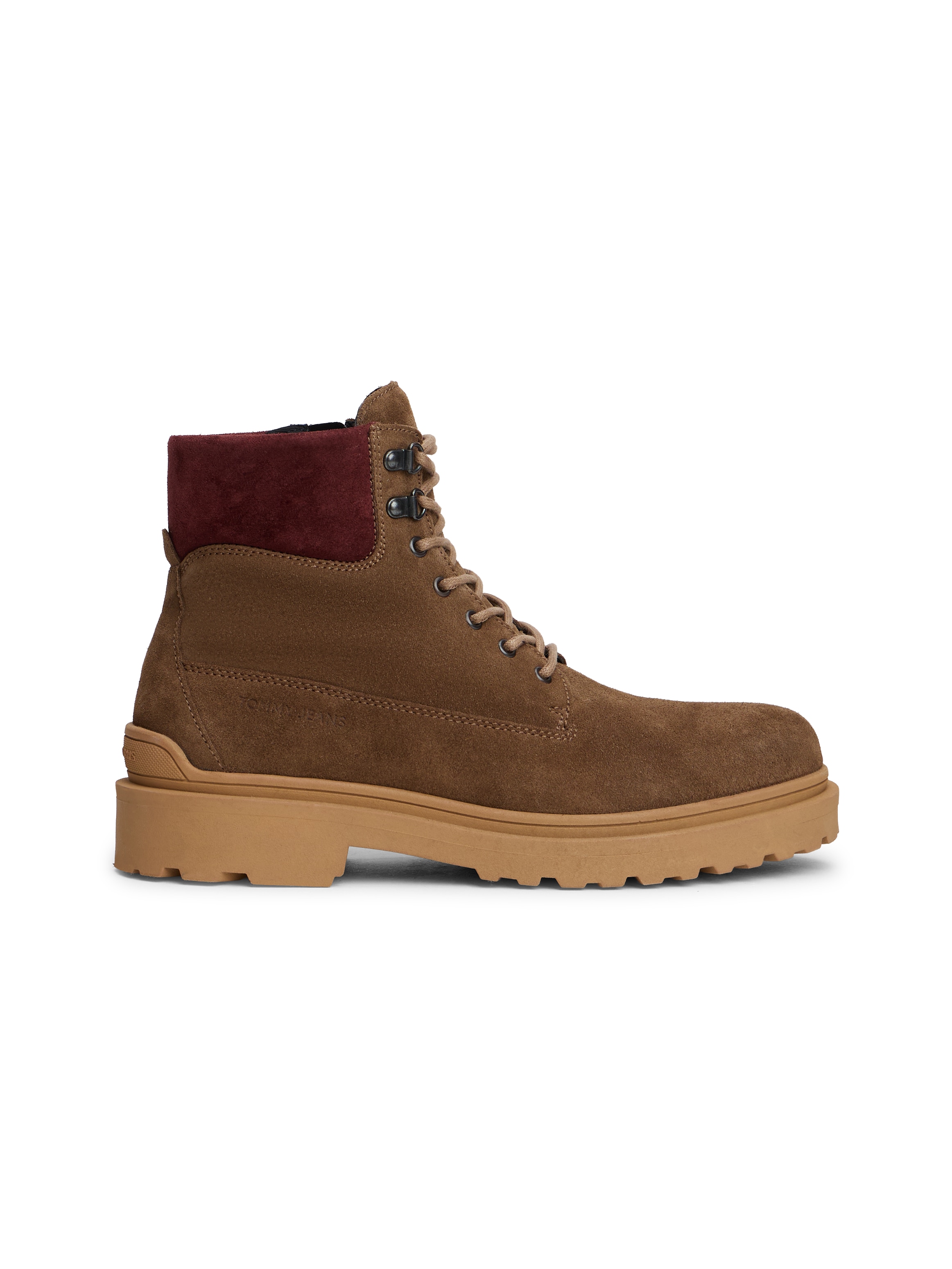 Tommy Jeans Schnürboots »TJM LACE UP BOOT SUEDE«, Outdoorboots, mit Ösen, im Bergsteigerlook