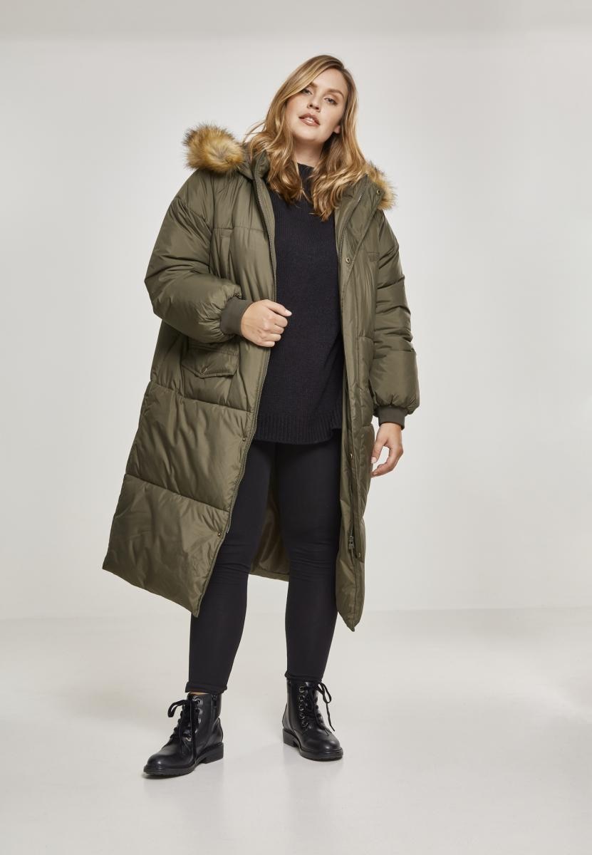 Ladies khaki sales puffer coat