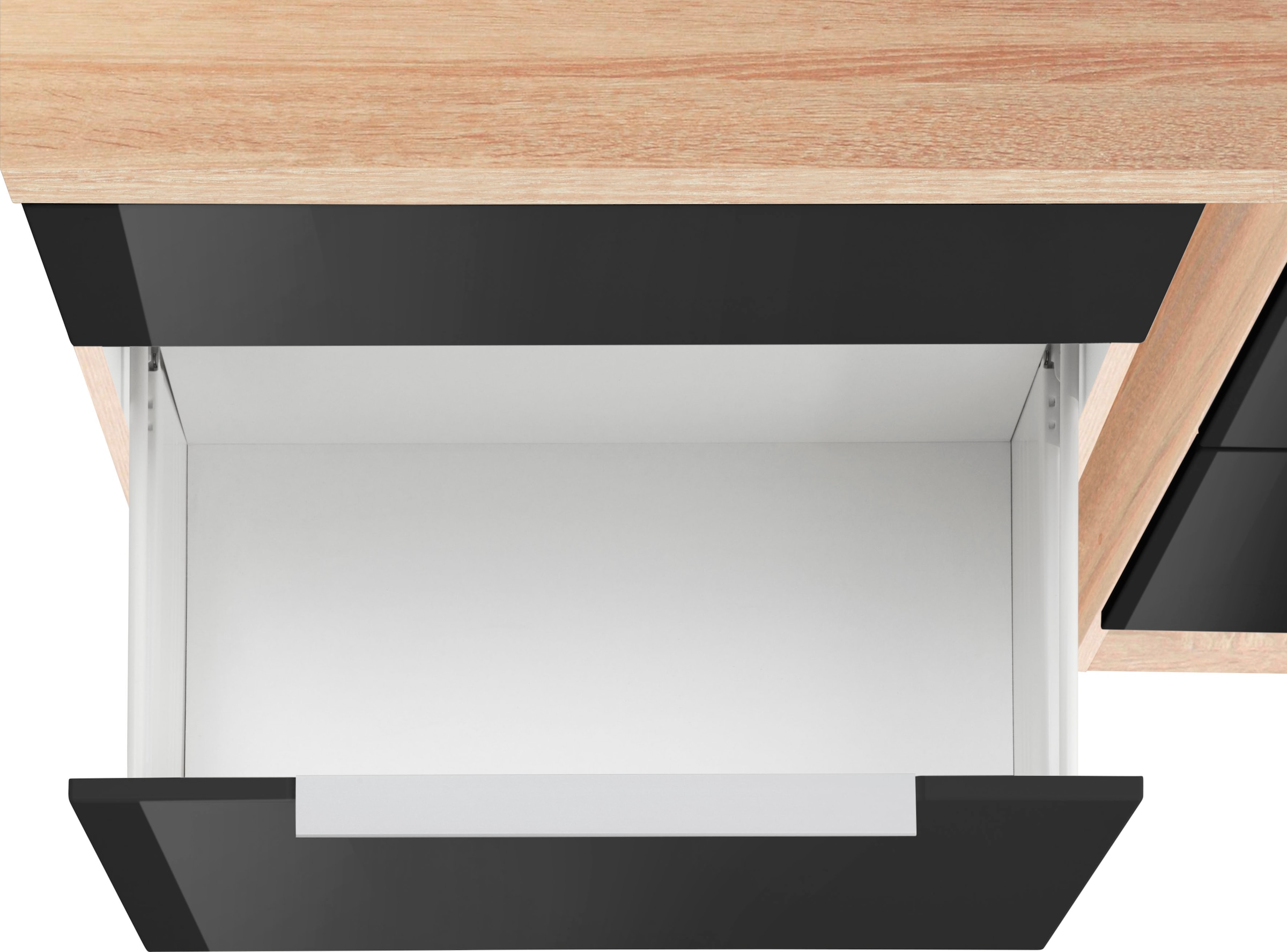 KOCHSTATION Küchenzeile »KS-Brindisi Breite 280 cm«, wahlweise mit E-Geräten und Induktion, mit MDF-Fronten und Regal