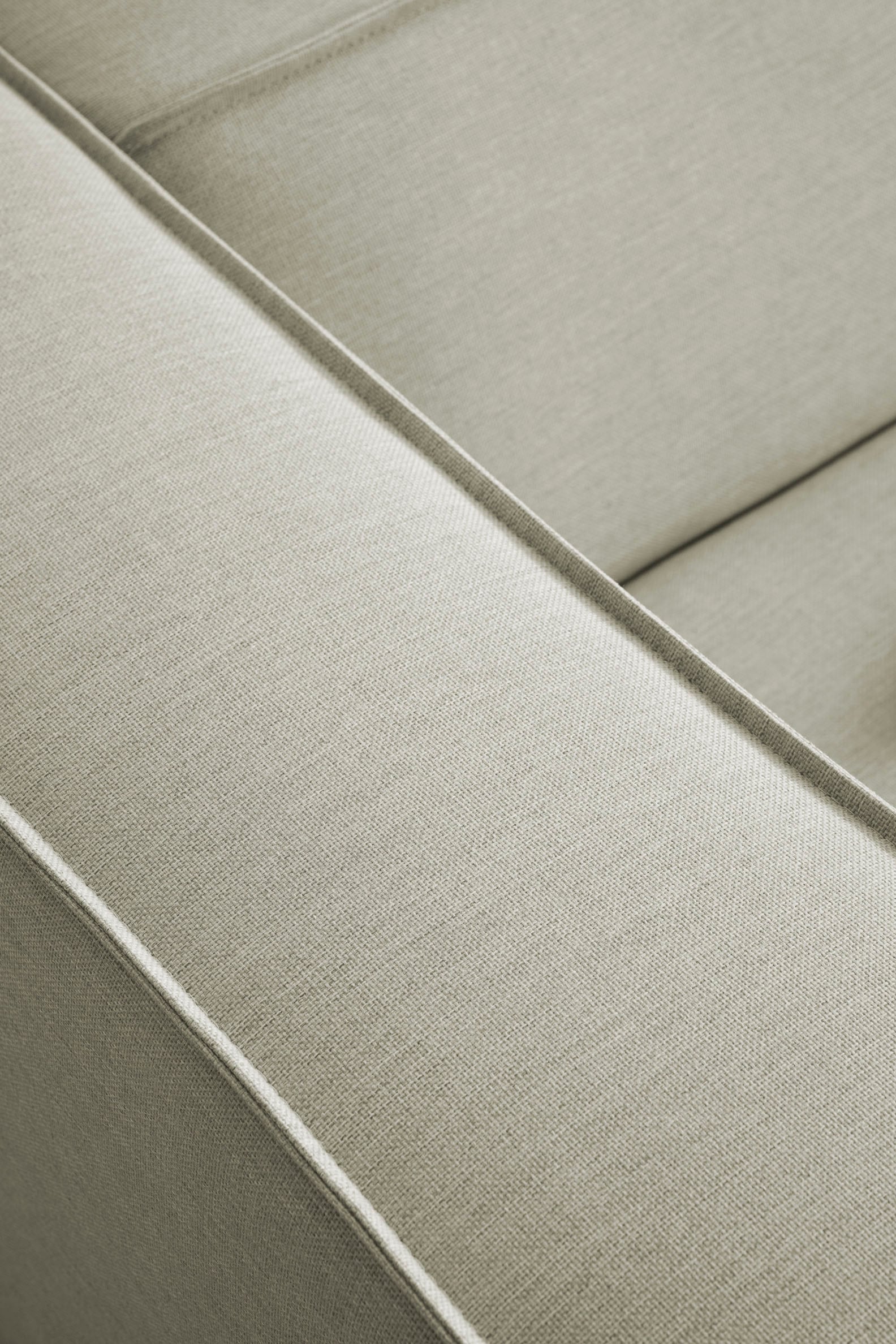 LeGer Home by Lena Gercke Ecksofa »PIARA mit Kedernaht in Cord oder Leinenoptik, moderne Couch in L-Form«, wahlweise Ottomane rechts/links, schwarze Füße, bequemer Sitzkomfort