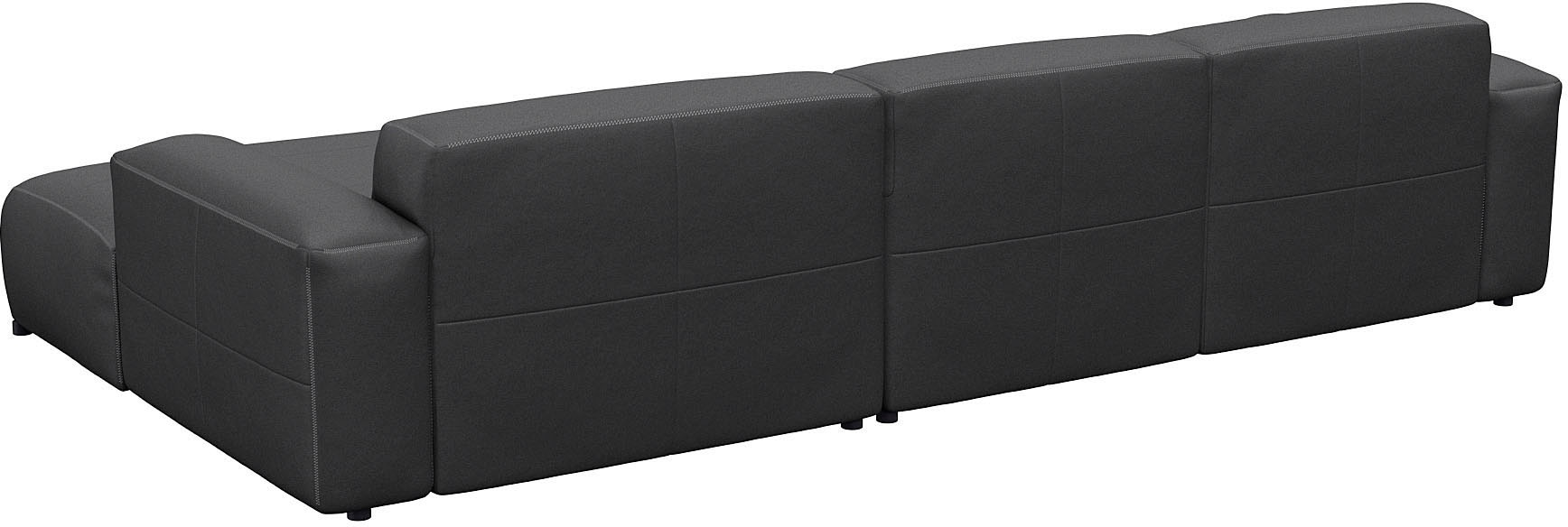 FLEXLUX Ecksofa »Lucera Chaislongue + 2,5 Sitzer«, modern & anschmiegsam, Kaltschaum, Stahl-Wellenunterfederung