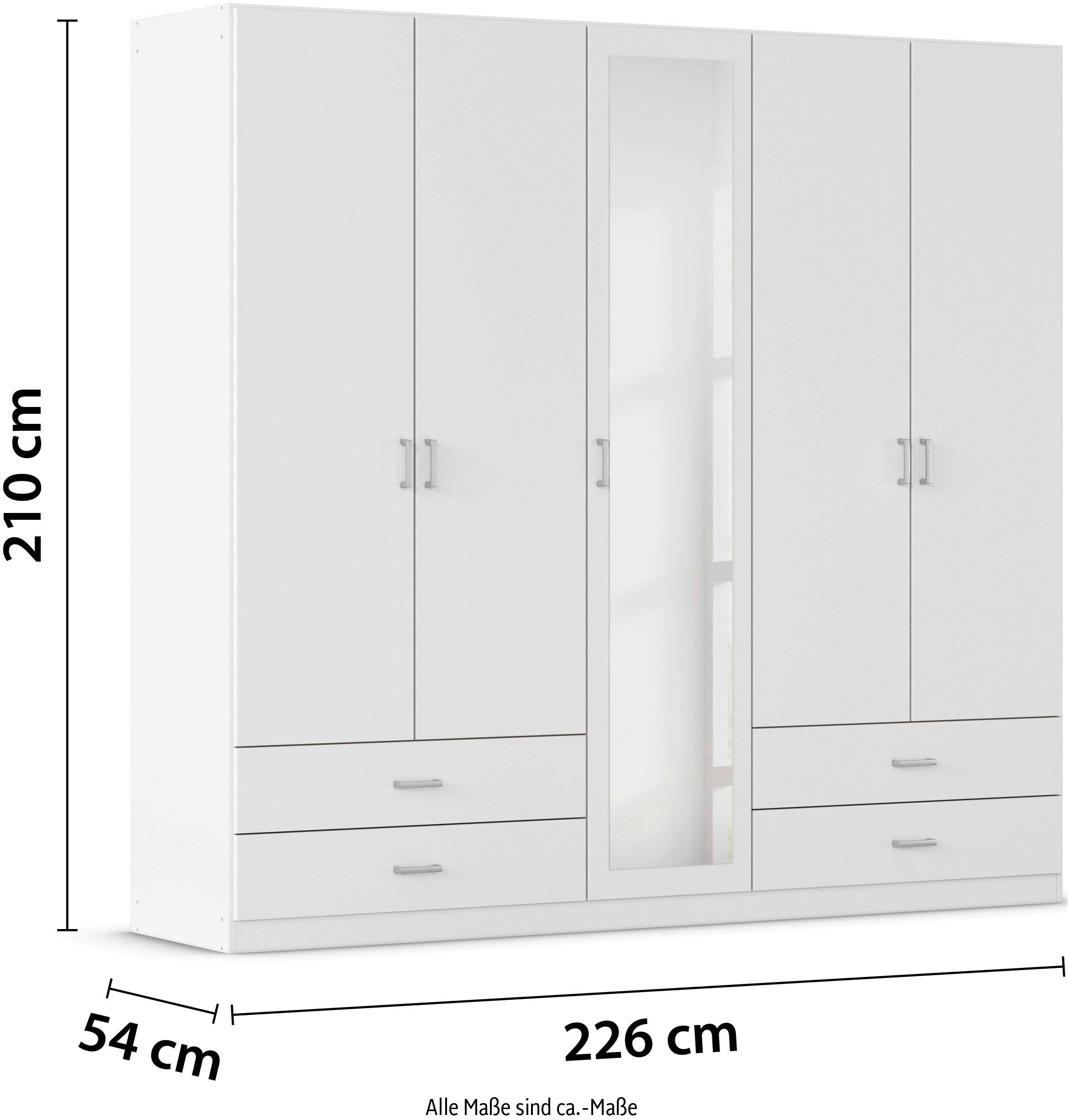 rauch Drehtürenschrank »Borbona«, Kleiderschrank Schrank Garderobe Wäscheschrank BORBONA in 2 Breiten