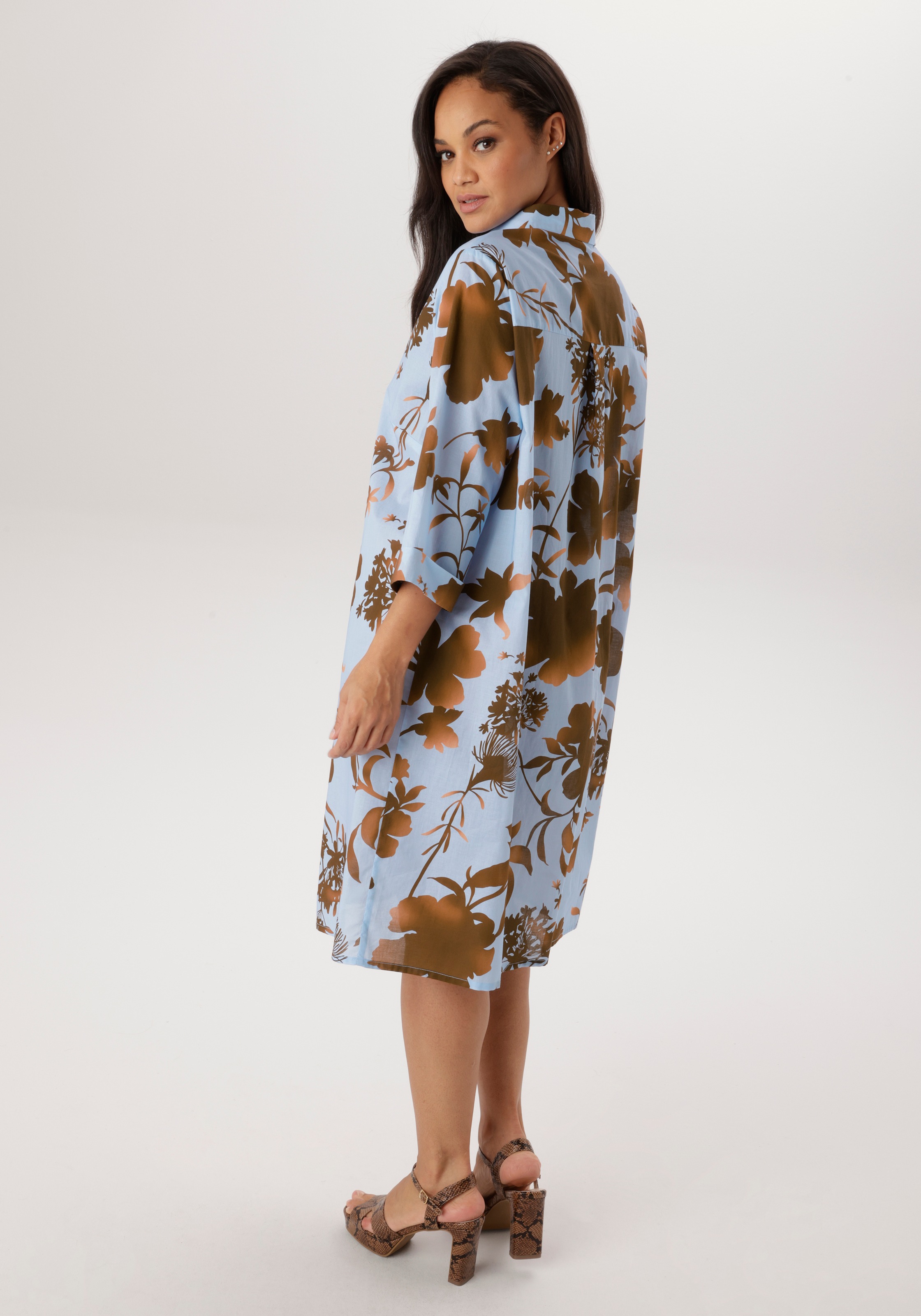 Aniston PLUS Hemdblusenkleid aus reine Baumwolle - NEUE KOLLEKTION günstig online kaufen