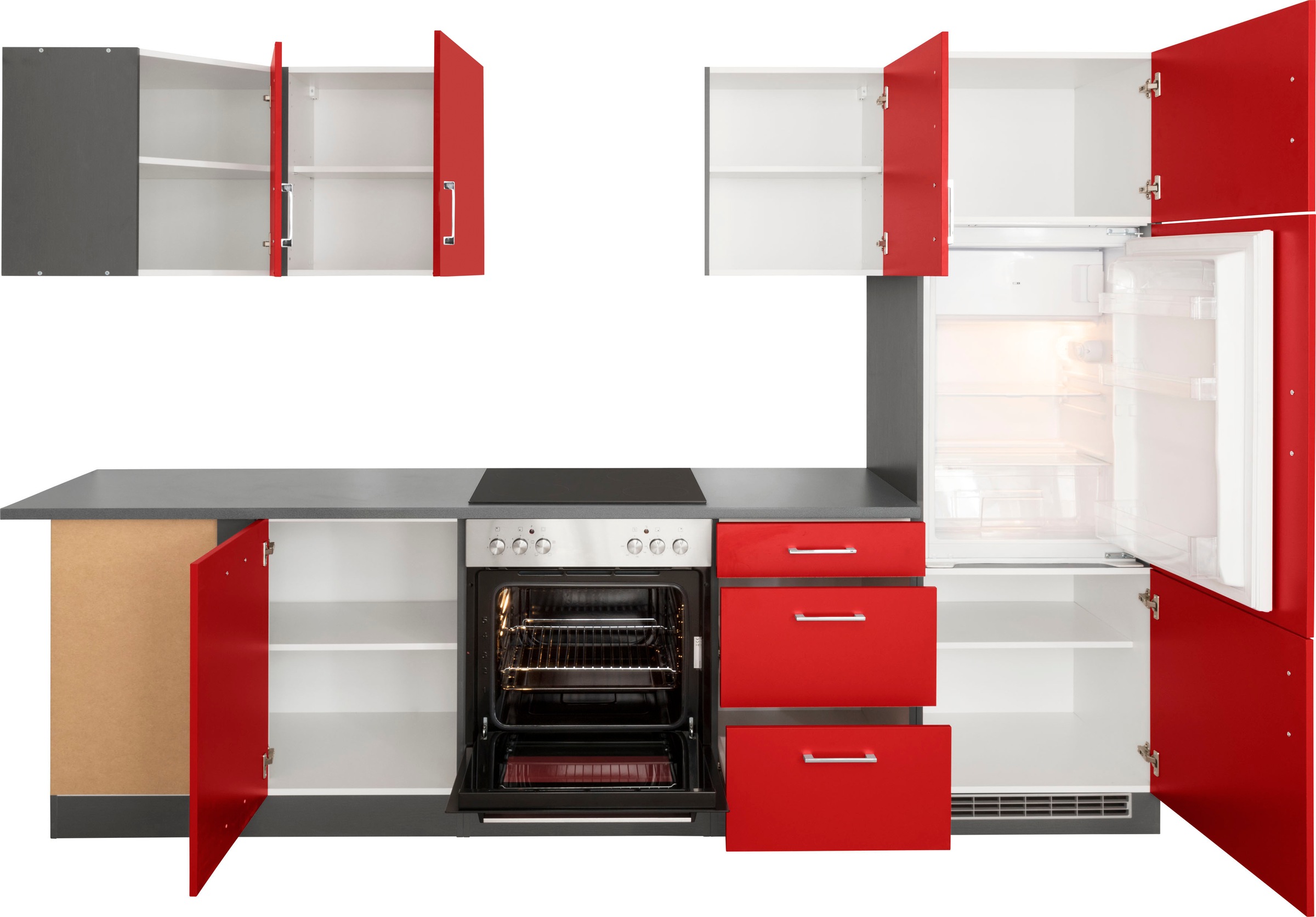 Thumbnail - KOCHSTATION Küchenzeile "KS-Paris – Küchen mit einzigartigen Fotomotiven auf den Fronten" Stellbreite 220/280 cm, wahlwe...