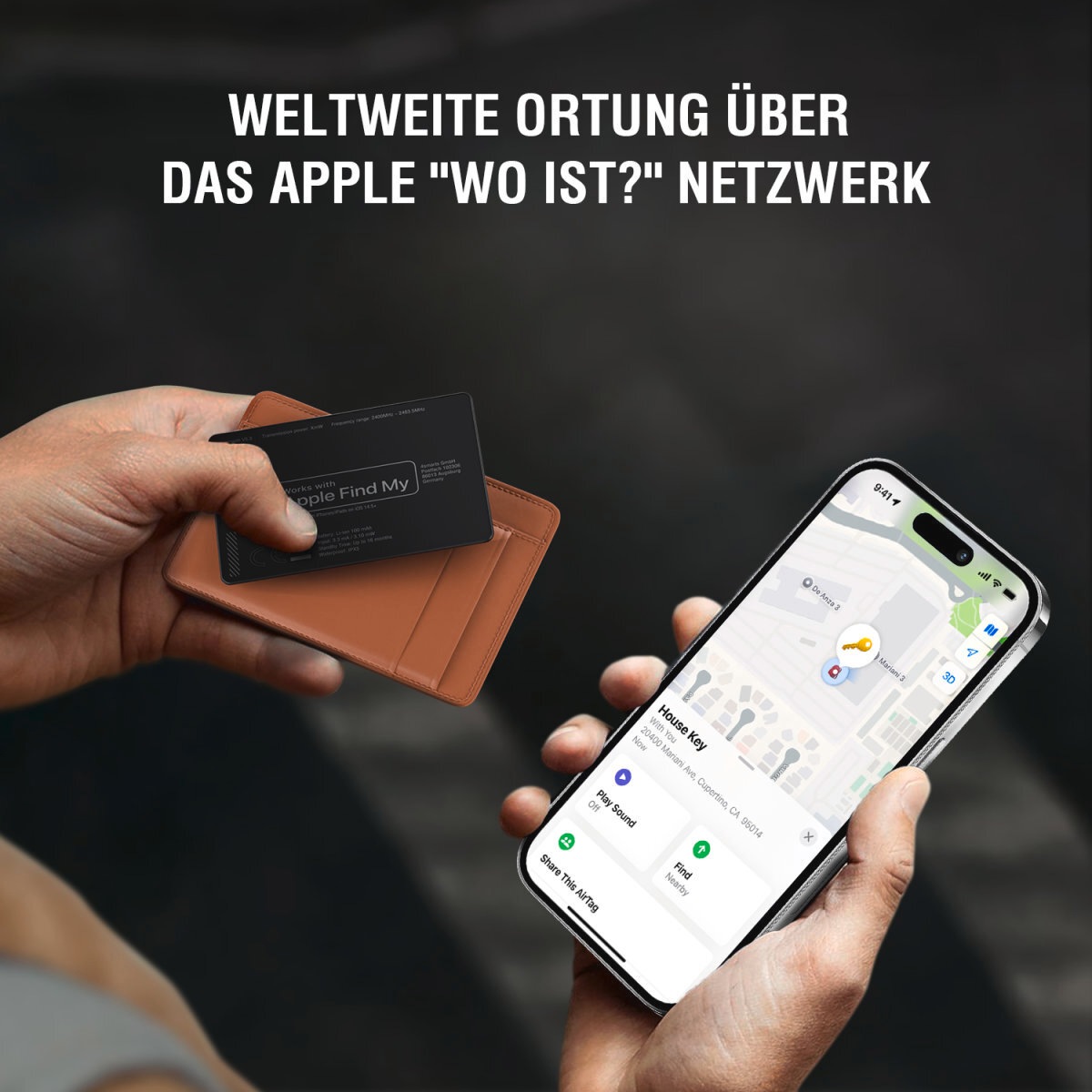 4smarts GPS-Tracker »SkyTag Card ReCharge«, SkyTag im Kreditkarten Format für dein Portemonnaie