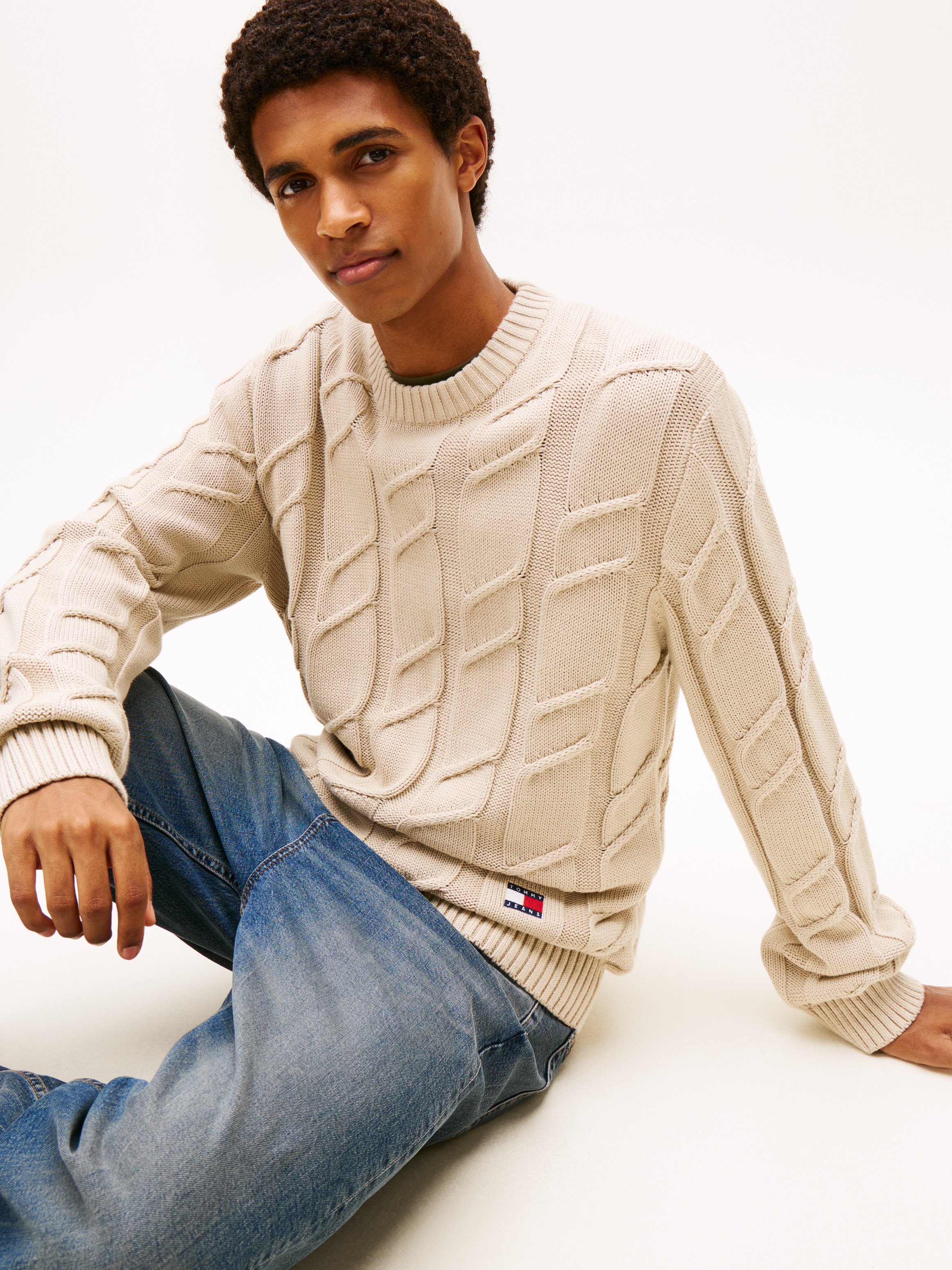 Tommy Jeans Rundhalspullover »TJM REG CHUNKY CABLE«