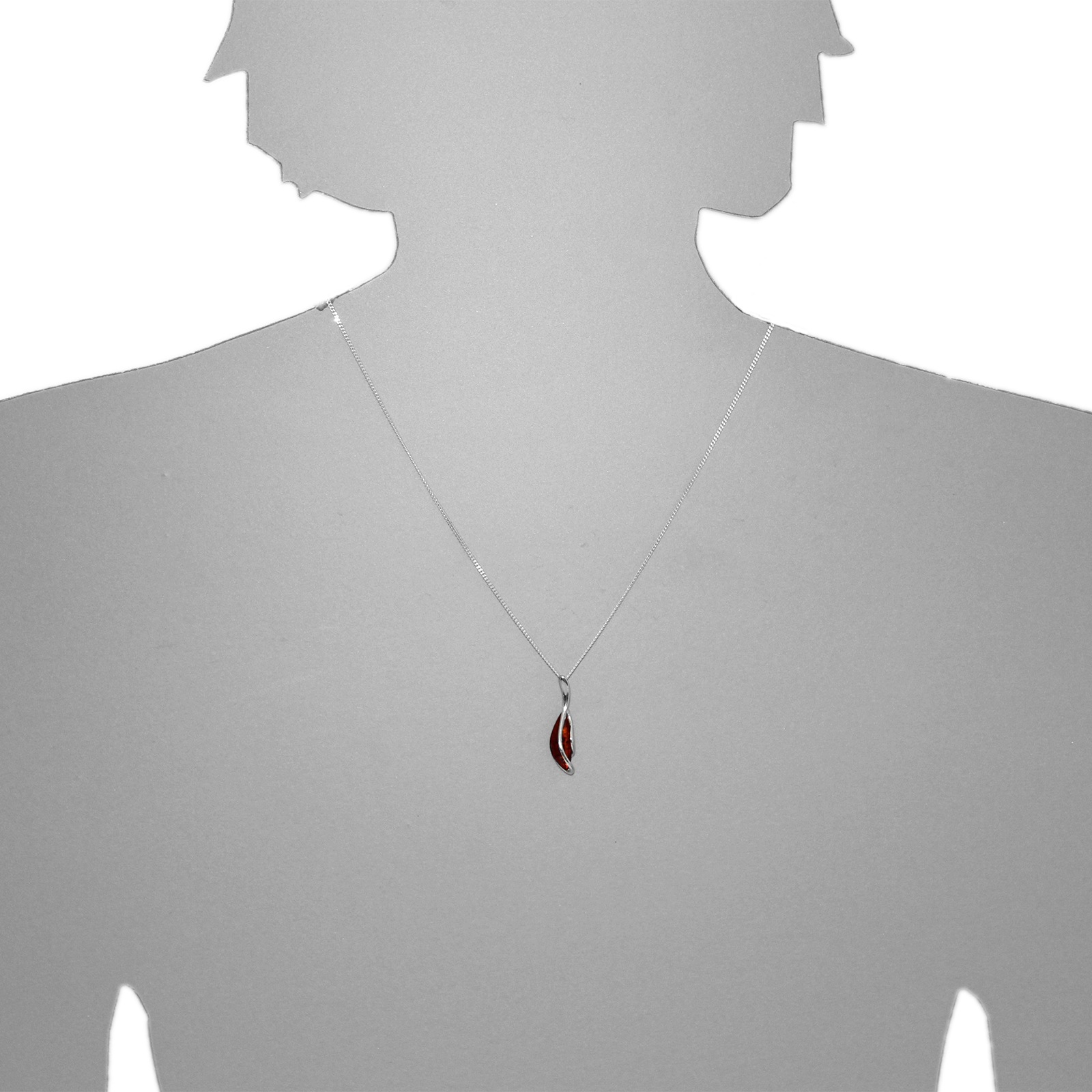 Ostsee-Schmuck Minna Kette Silber 925 Bernstein 50 2