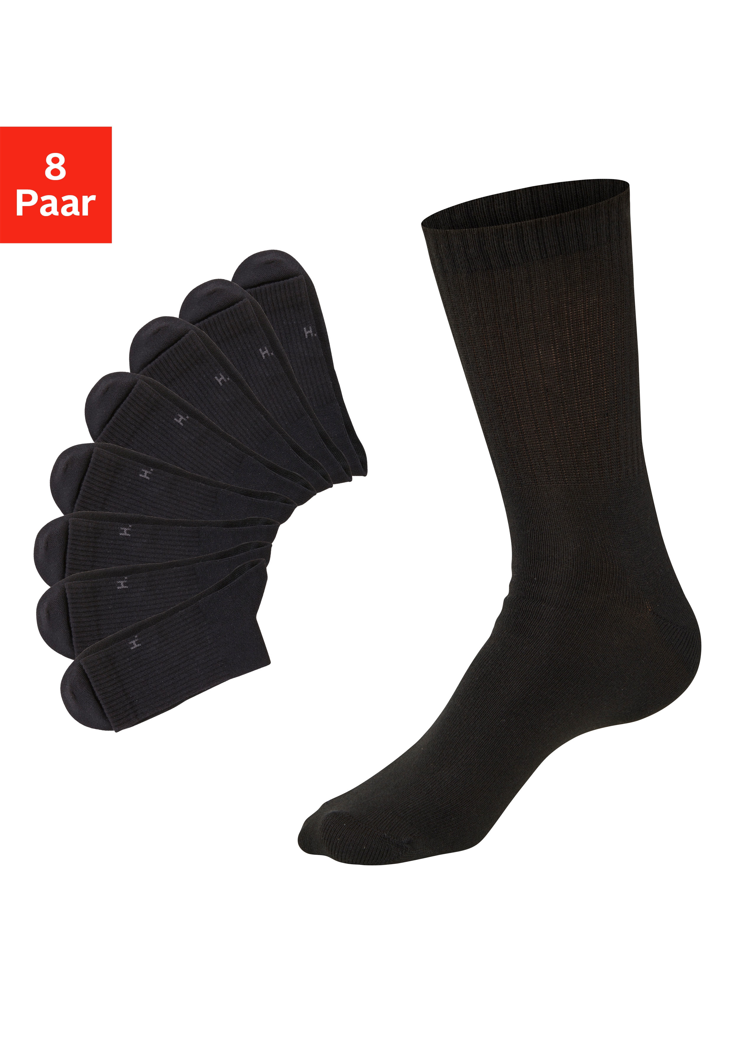 H.I.S "Sportsocken Damen, casual" Packung, 8 Paar tlg. ohne Frottee; ideal auch für den Alltag