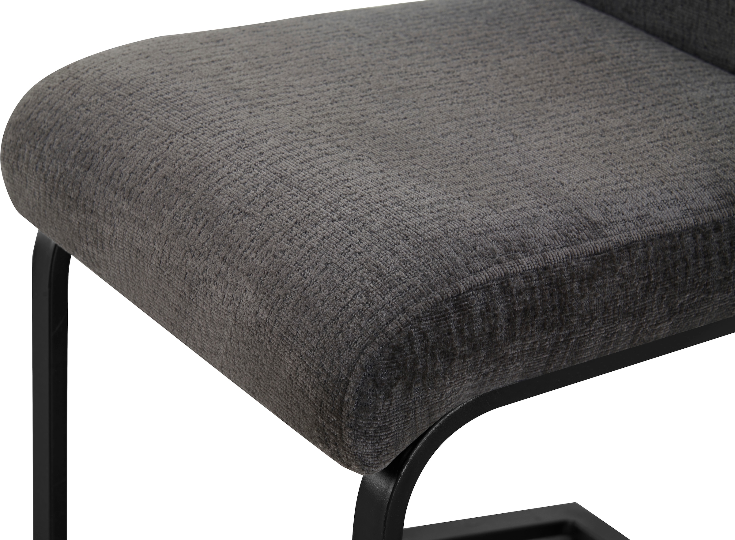 Home affaire Esszimmerstuhl »VERNON, 2er Set, mit Metallgestell in matt schwarz« (Set) 2 Stk.in verschiedenen Farben, Belsatbarkeit pro Stuhl 120 kg
