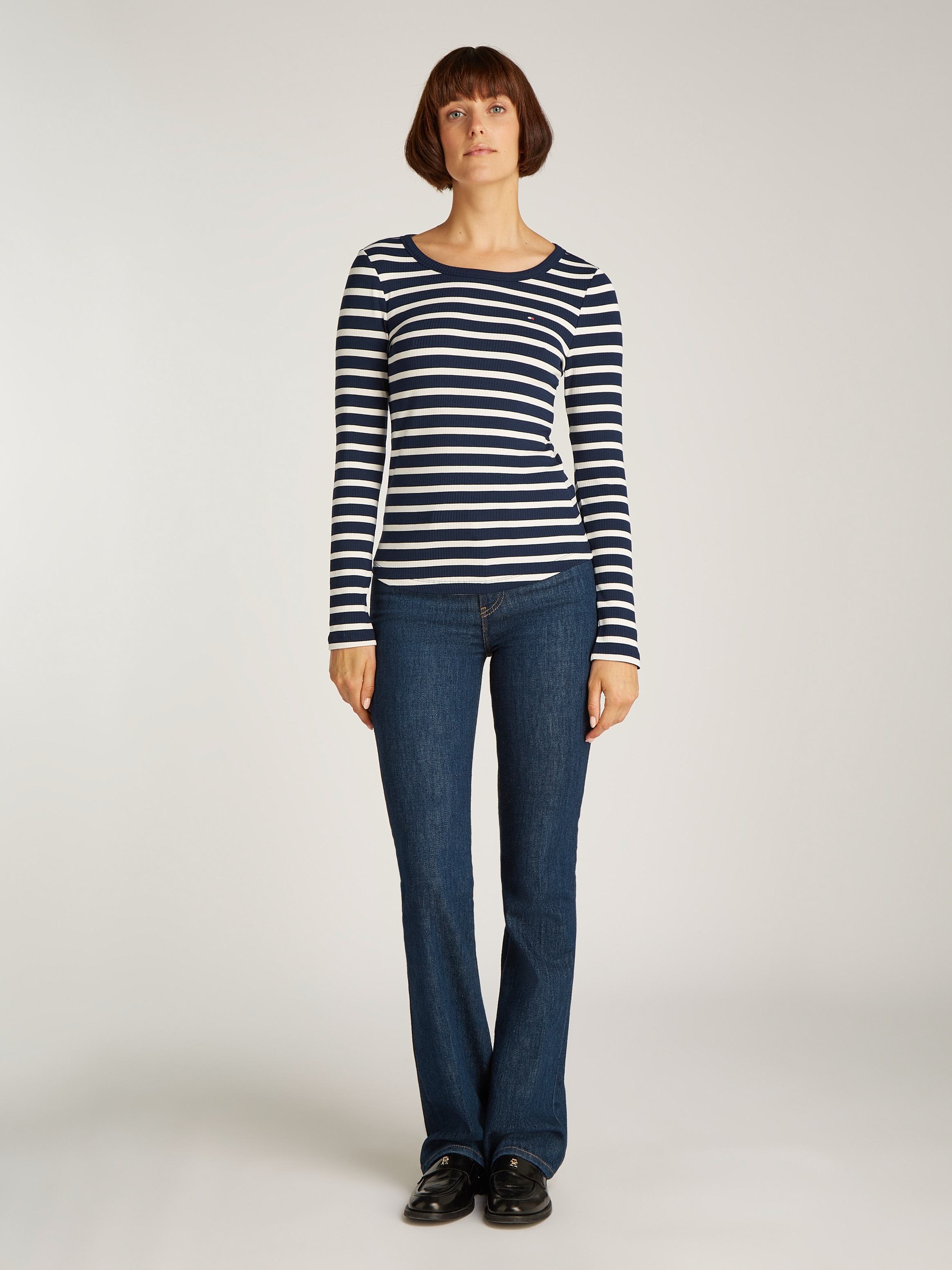 Tommy Hilfiger Kurzarmshirt »5X2 RIB C-NK SS«, mit Rundhals, Kurzarm