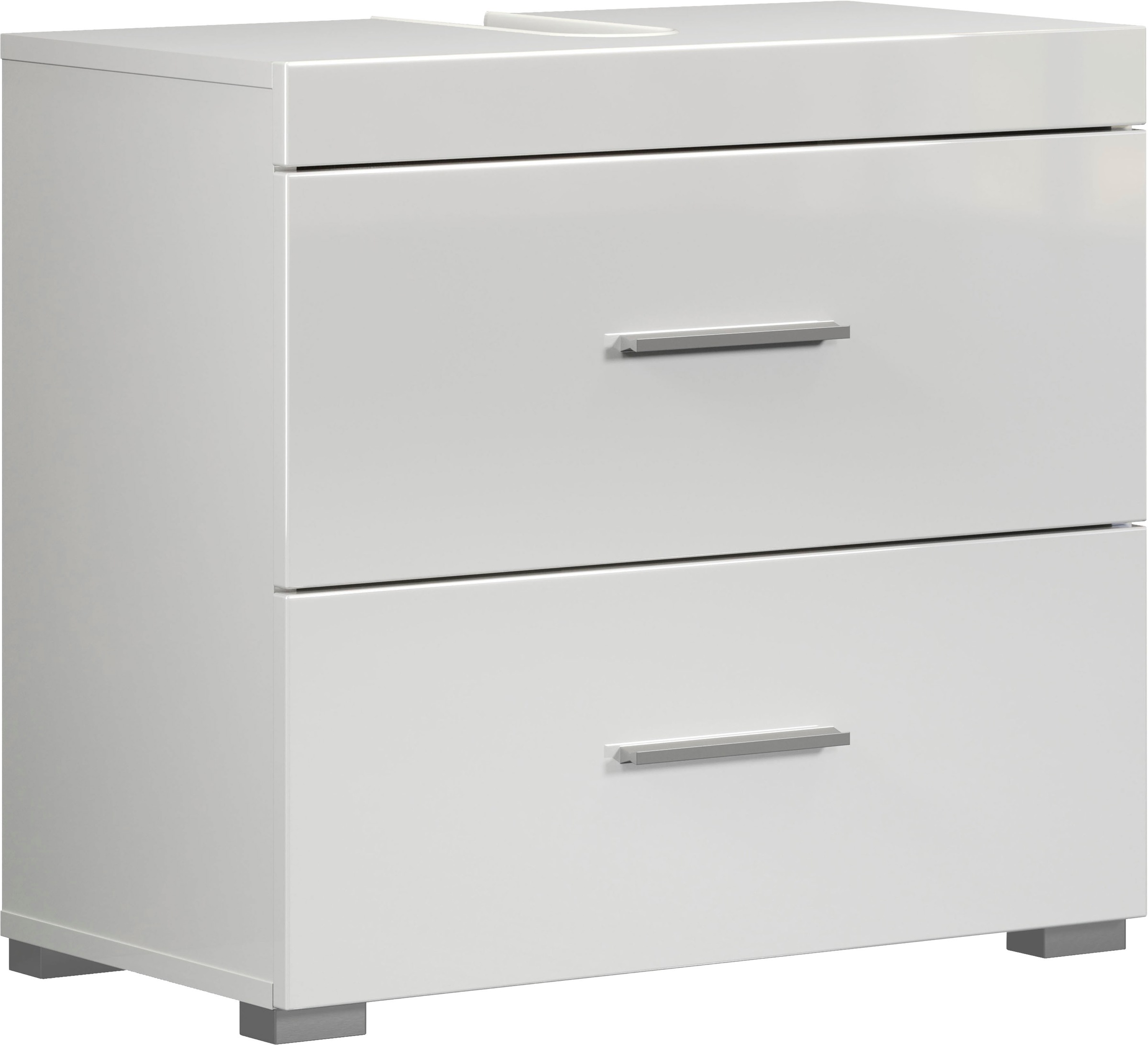 welltime Waschbeckenunterschrank "Avena" 1 Stk. tlg. Waschtisch mit 2 Schubkästen – (B/T/H) 60/34/56 cm