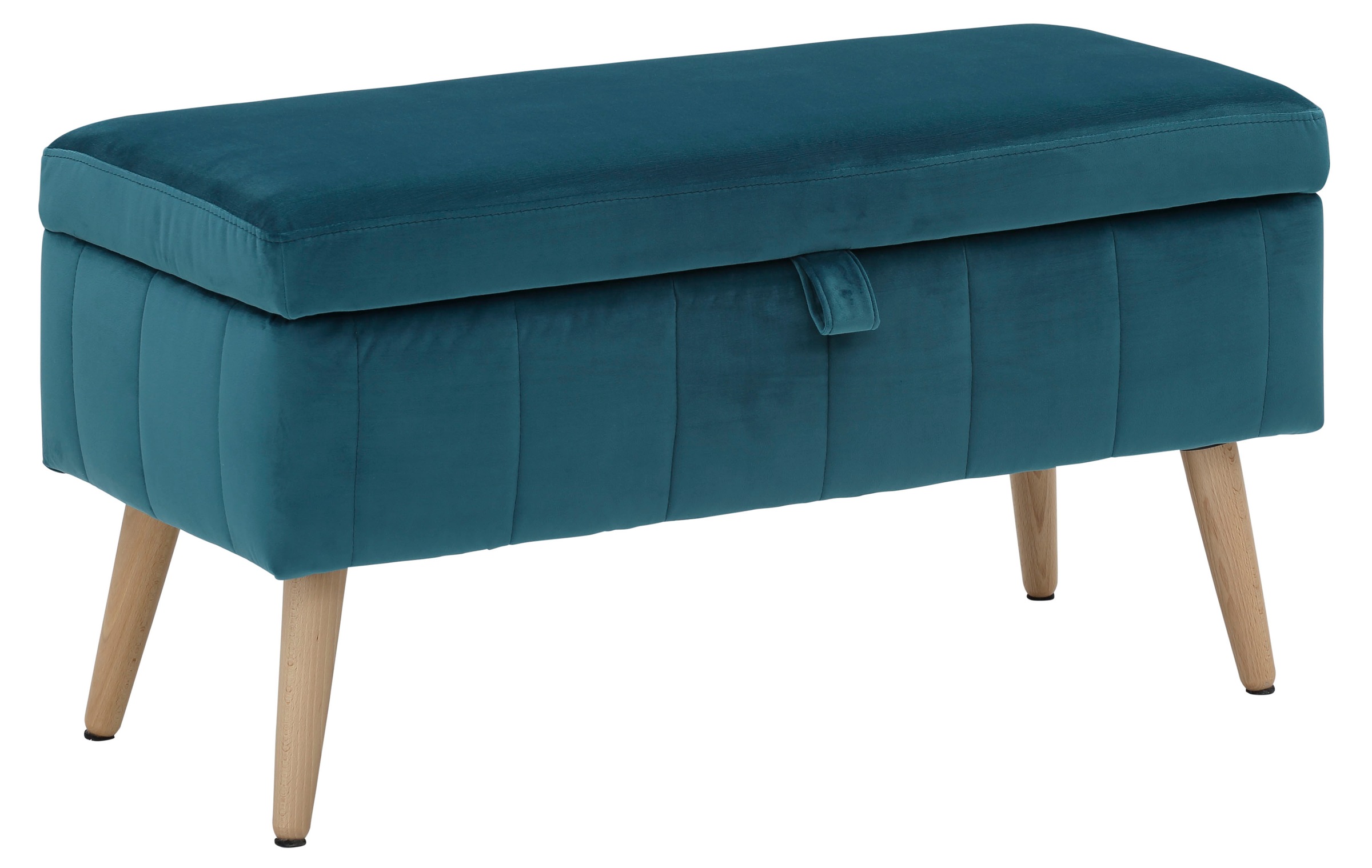 OTTO home Truhenbank "AMIRA Sitzbank mit Stauraum, Maße B/T/H: 81/36/43 cm" mit Staufach, in 3 Bezugsqualitäten mit feiner Steppung