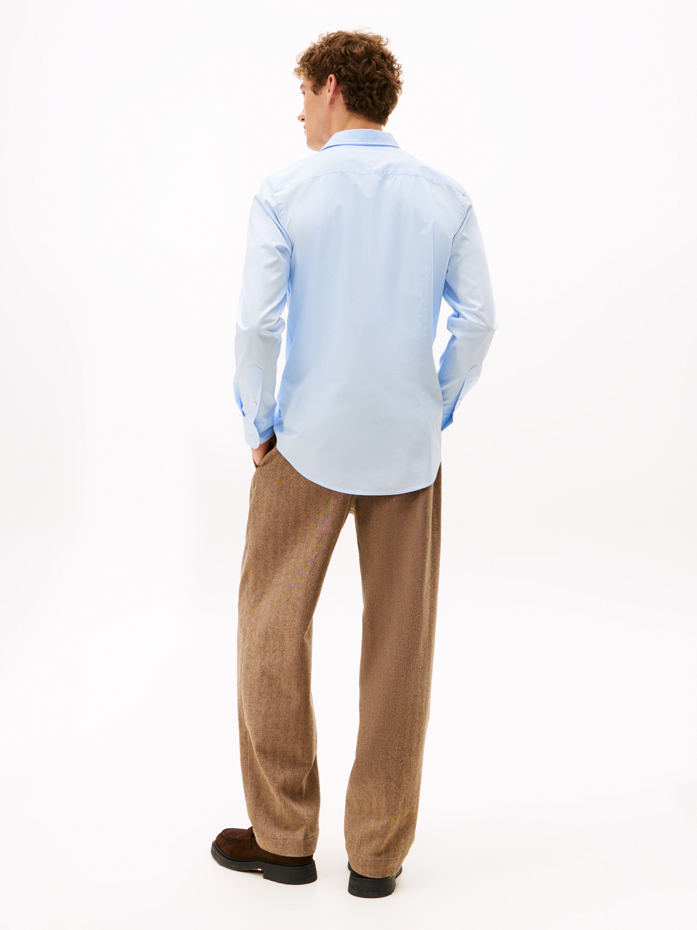Tommy Hilfiger Langarmhemd »FLEX POPLIN SHIRT«, Slim Fit, Kentkragen, Baumwollqualität