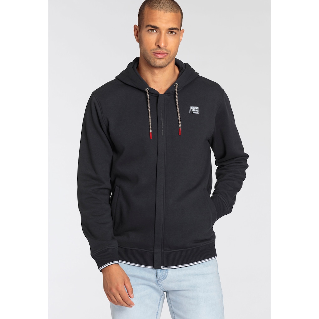 Bruno Banani Kapuzensweatjacke, mit mehrfarbigen Kordeln