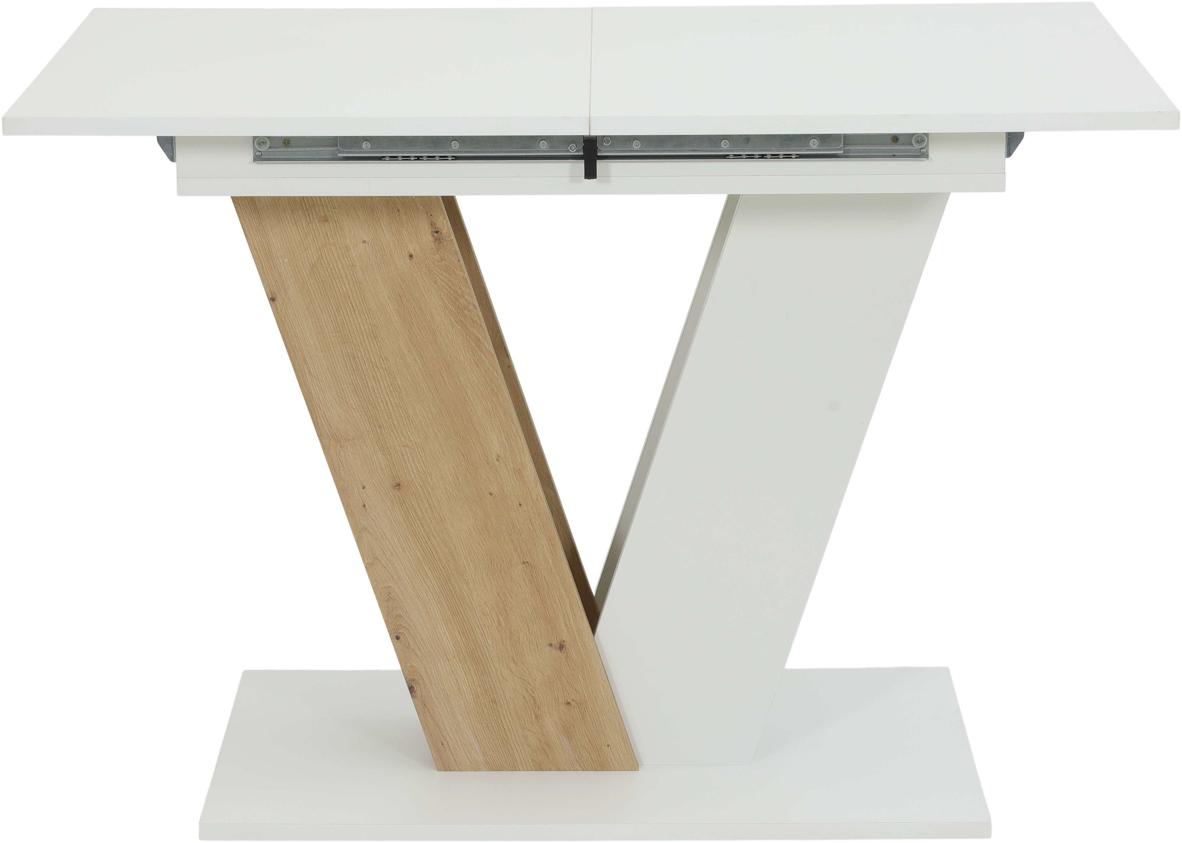 Thumbnail - HELA Säulen-Esstisch "SIENA" 1 Stk. tlg. Einlegeplatte,Synchronauszug,ABS-Kante,Melamin,V-förmig