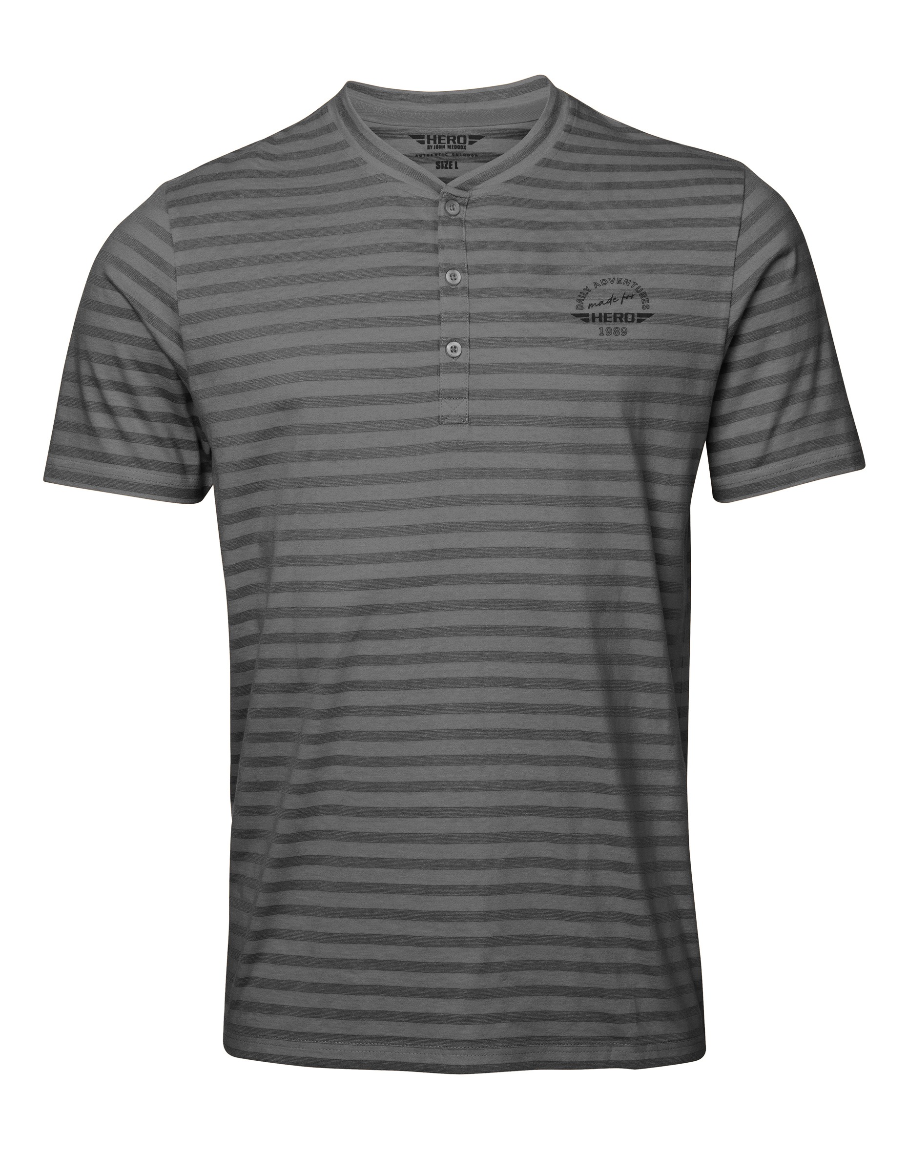 HERO by John Medoox Henleyshirt »HENRY Henley-Shirt« HERO by John Medoox HENRY Herren Henley T-Shirt