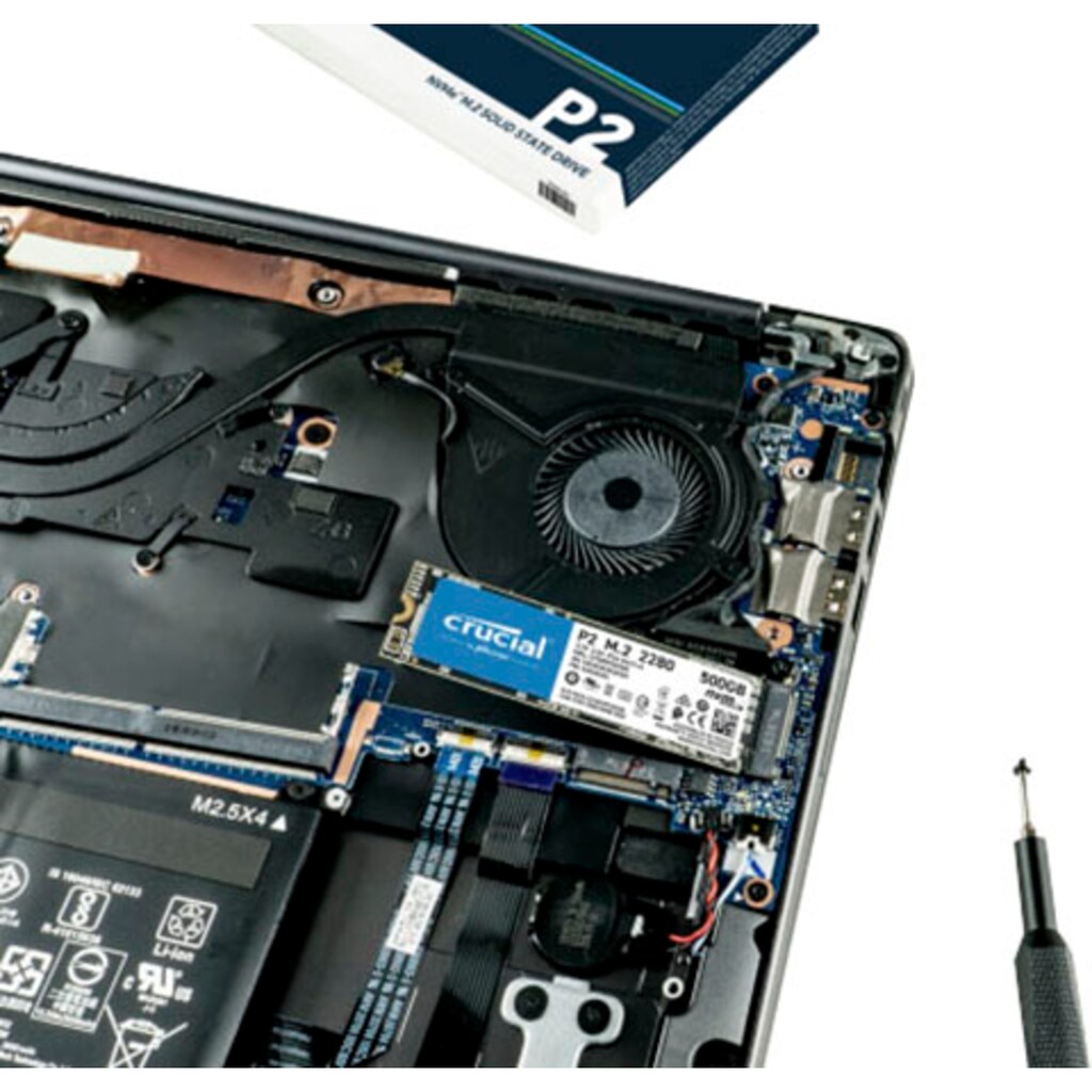 Crucial interne SSD »P2 2TB PCIe M.2 2280SS SSD«, Anschluss M.2 PCIe 3.0