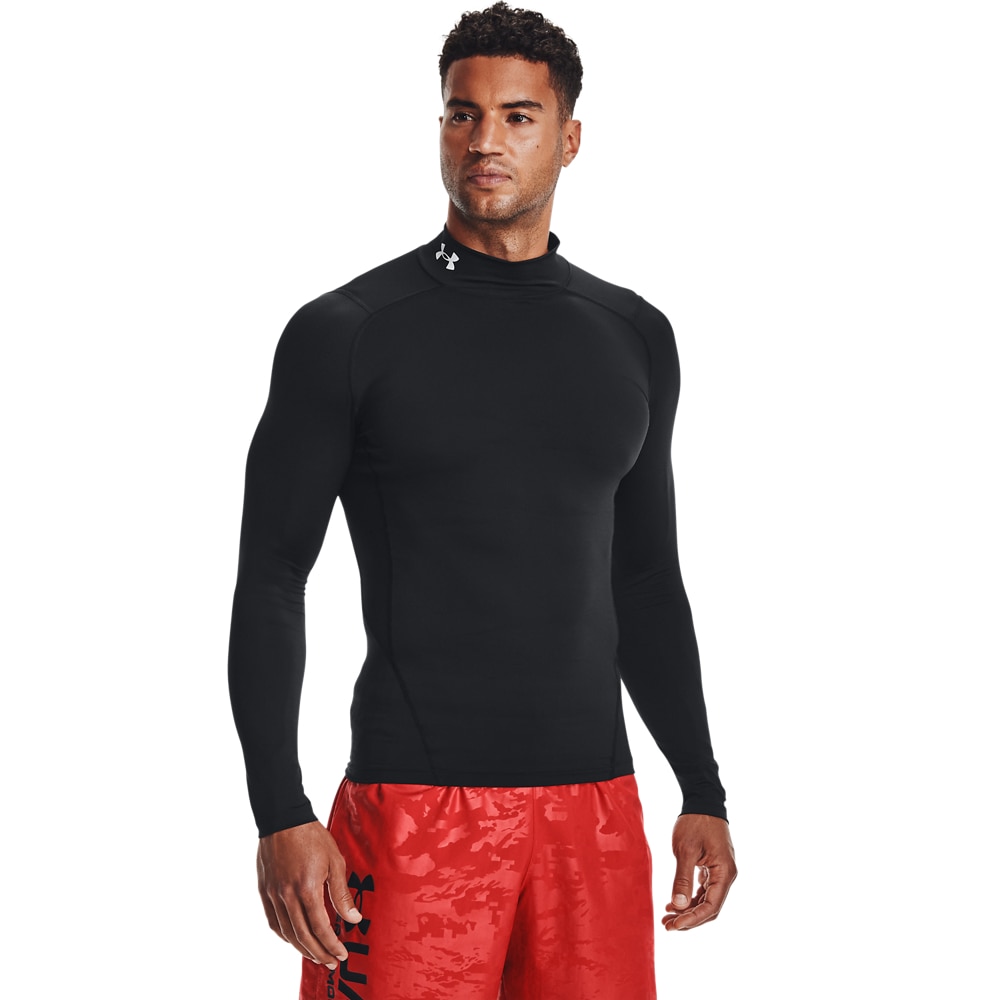 Under Armour Trainingsshirt "HeatGear Mock Langarm-Oberteil" Langarm-Design, mit Stehkragen, atmungsaktiv, normale Schnittform