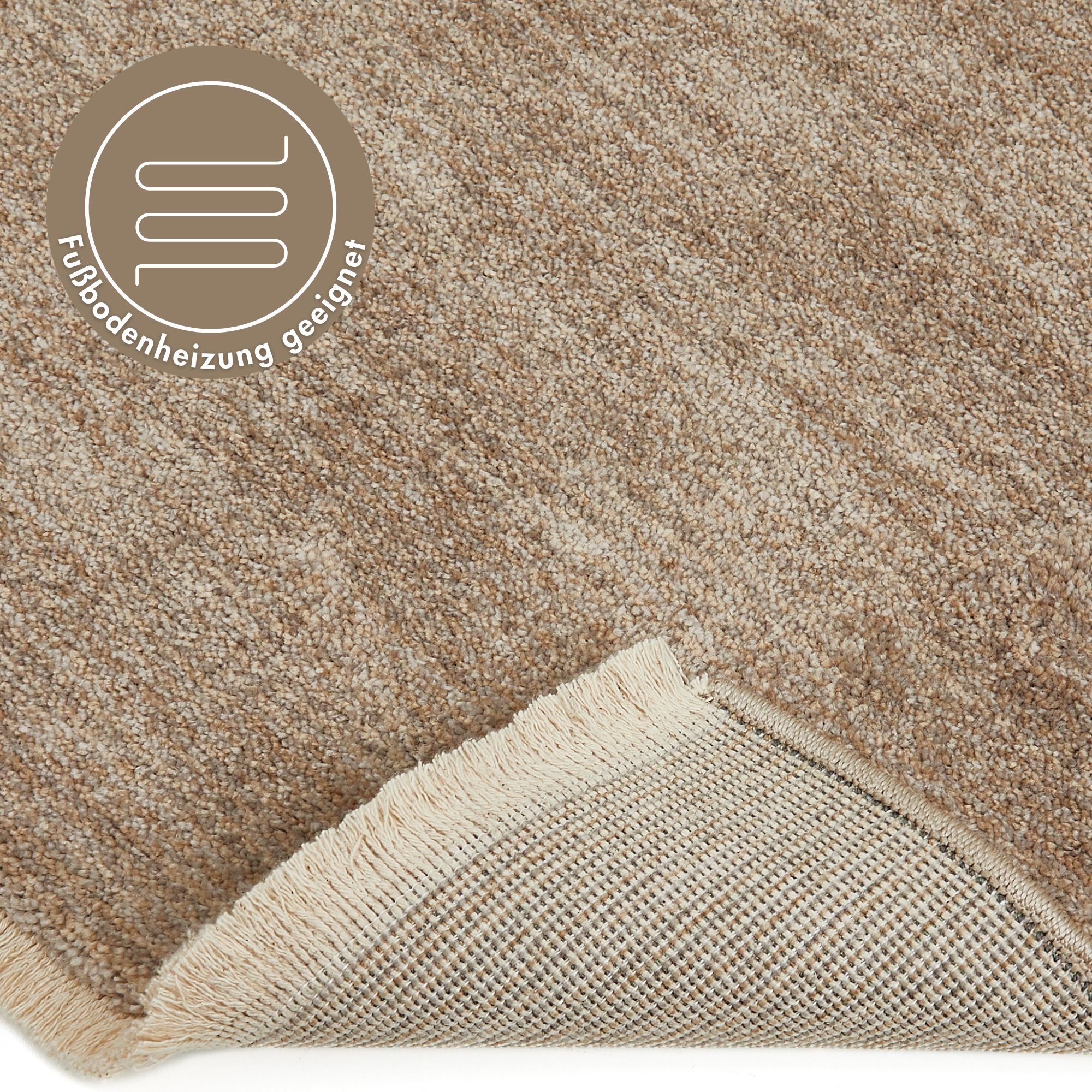 LUXOR living Teppich »Vilnius«, rechteckig, 13 mm Höhe, melierte Optik, weicher Flor, mit Fransen, Wohnzimmer