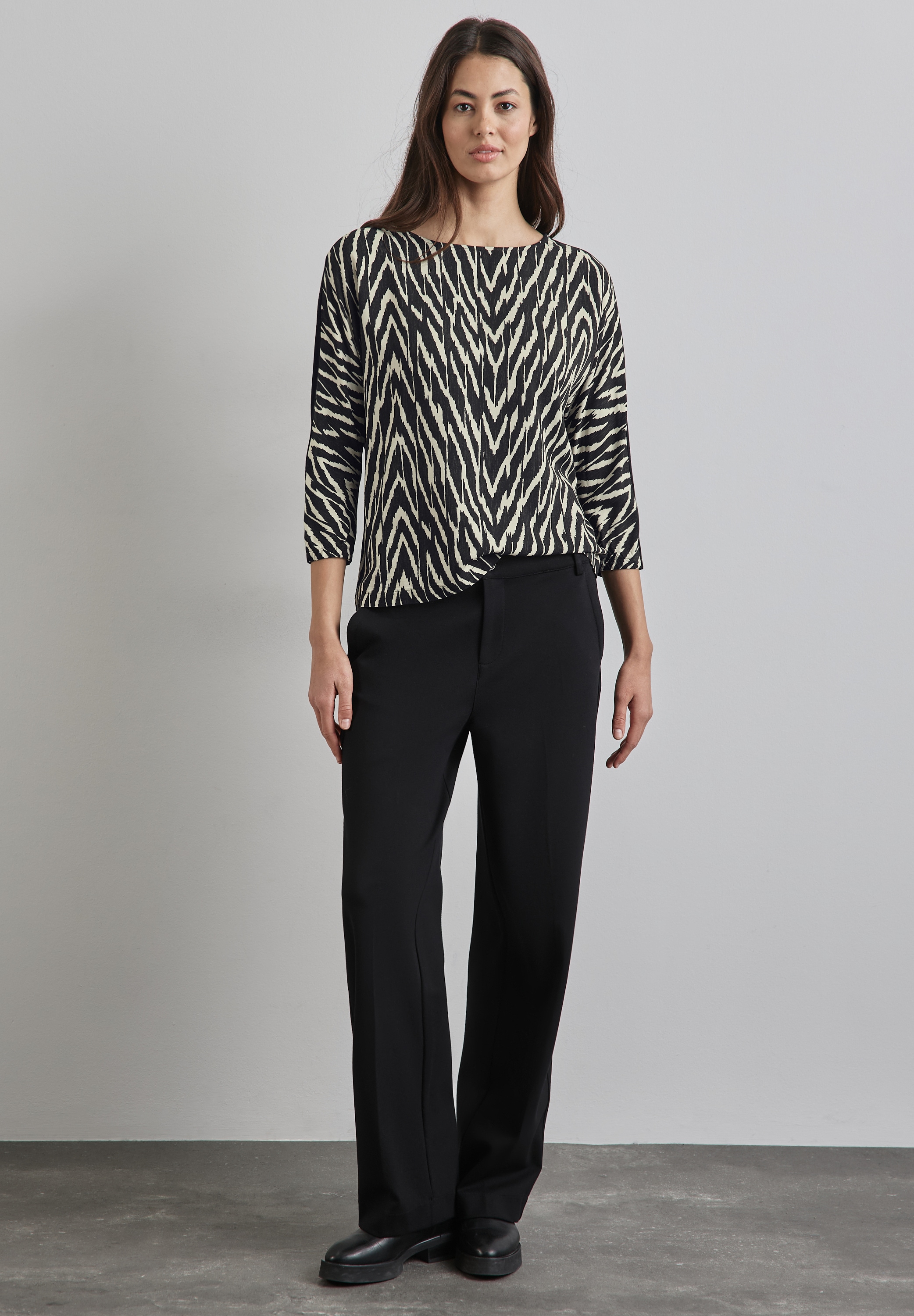 STREET ONE Print-Shirt, mit U-Boot-Ausschnitt