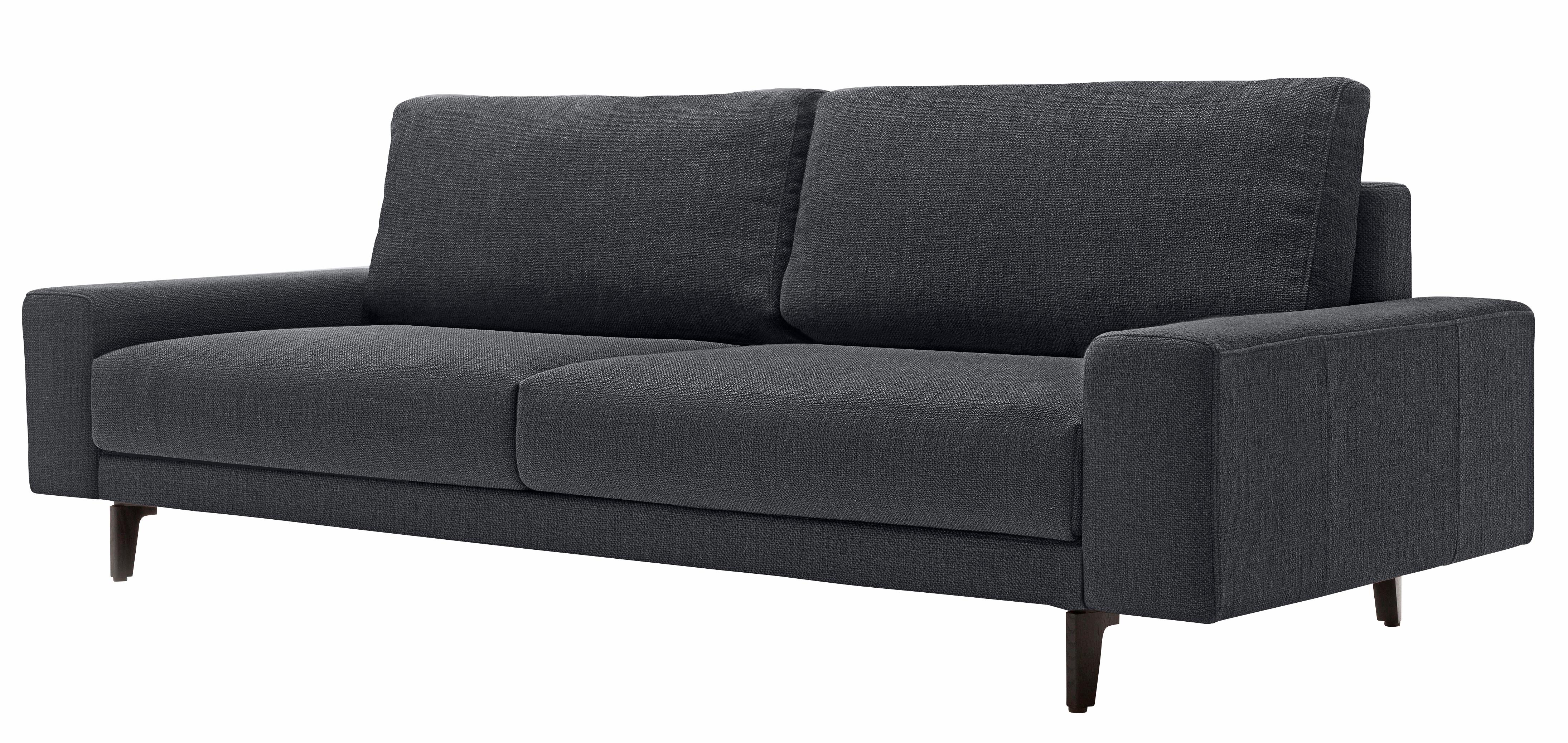 hülsta sofa 3-Sitzer hs.450, Armlehne breit niedrig, Breite 220 cm, Alugussfuß Umbragrau, wahlweise in Stoff oder Leder