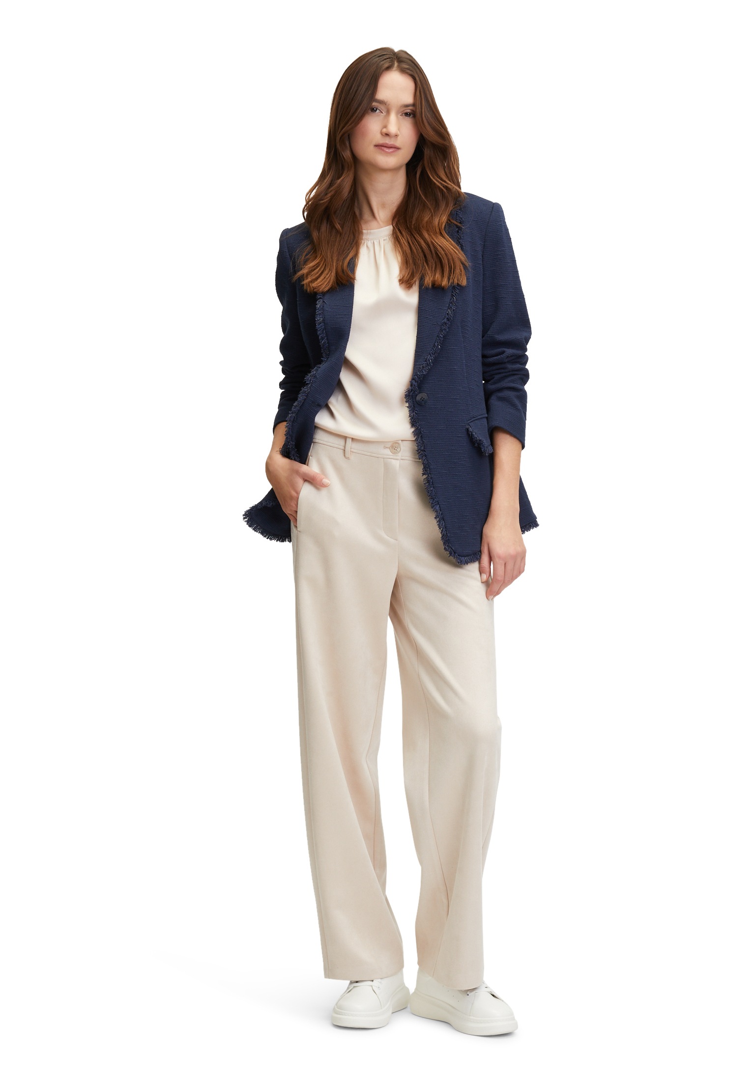 Betty&Co Longblazer »Betty & Co Businessblazer mit Fransen«, Fransen