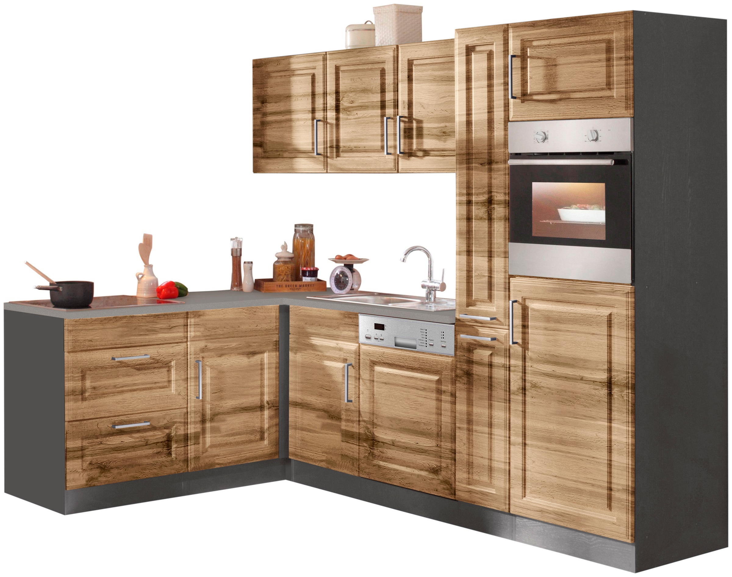 HELD MÖBEL Winkelküche »Stockholm«, mit E-Geräten,260 x 170 cm, mit hochwertigen MDF... kaufen